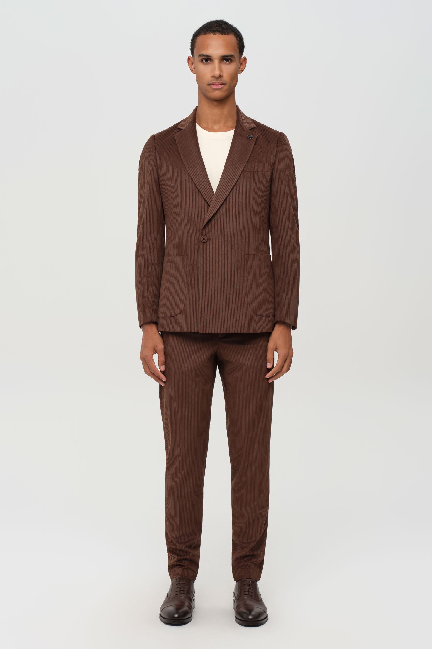 Men’s Premium Corduroy Suit – Modern Tailored Stretch | Style 4079