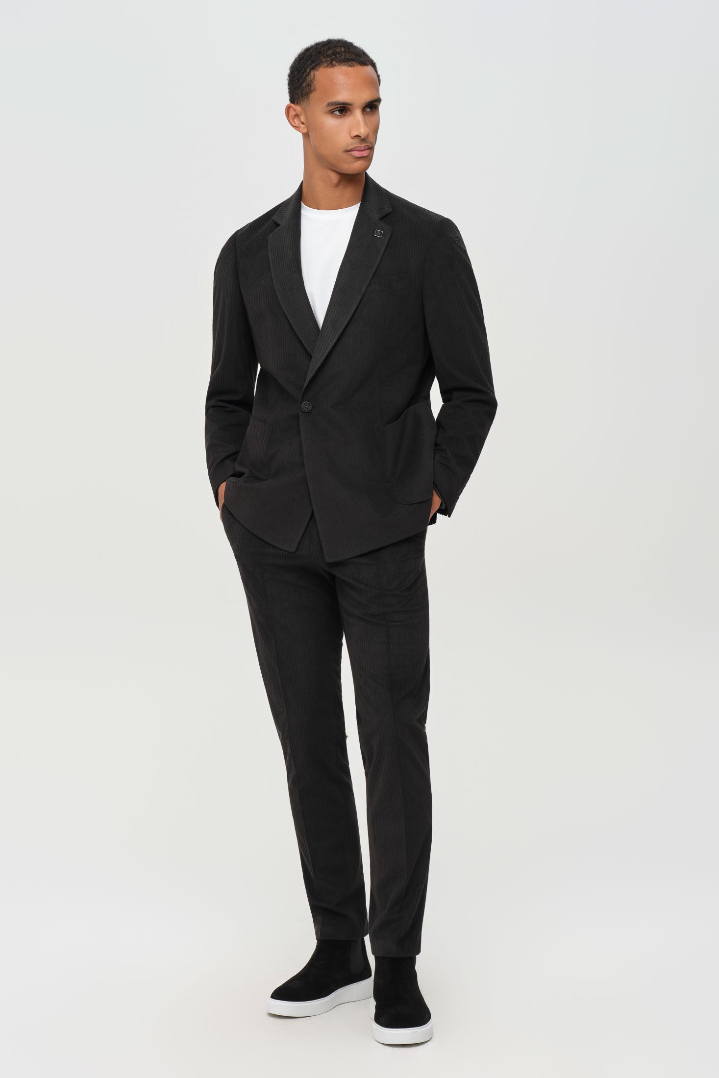 Men’s Premium Corduroy Suit – Modern Tailored Stretch | Style 4079