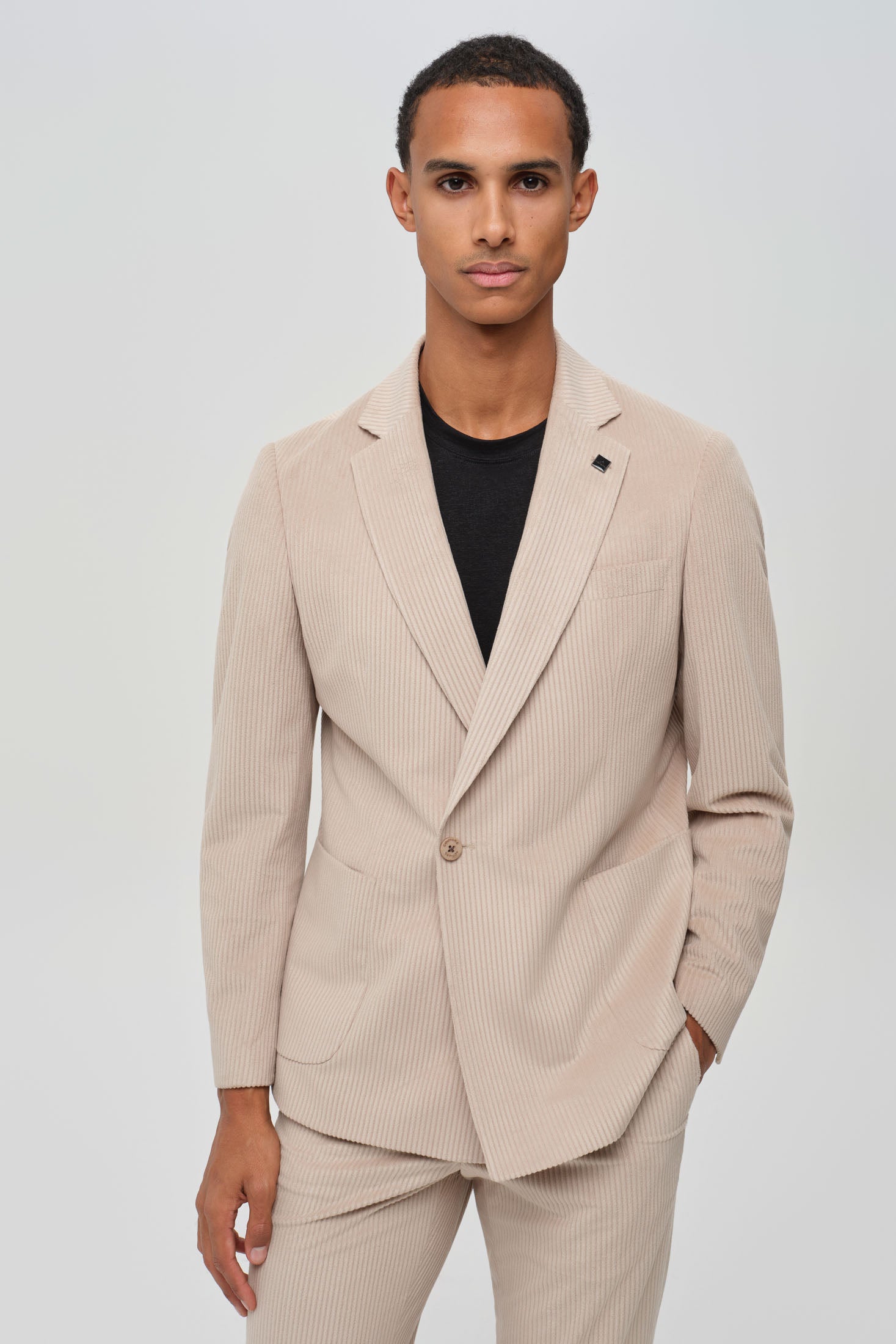 Men’s Premium Corduroy Suit – Modern Tailored Stretch | Style 4079