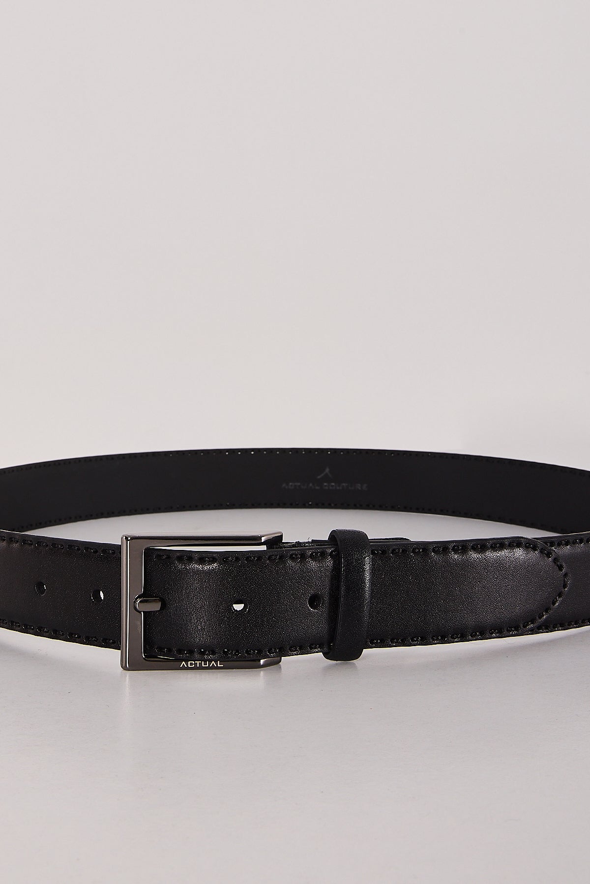 Men’s Classic Stitched-Edge Genuine Leather Belt | Style 3001