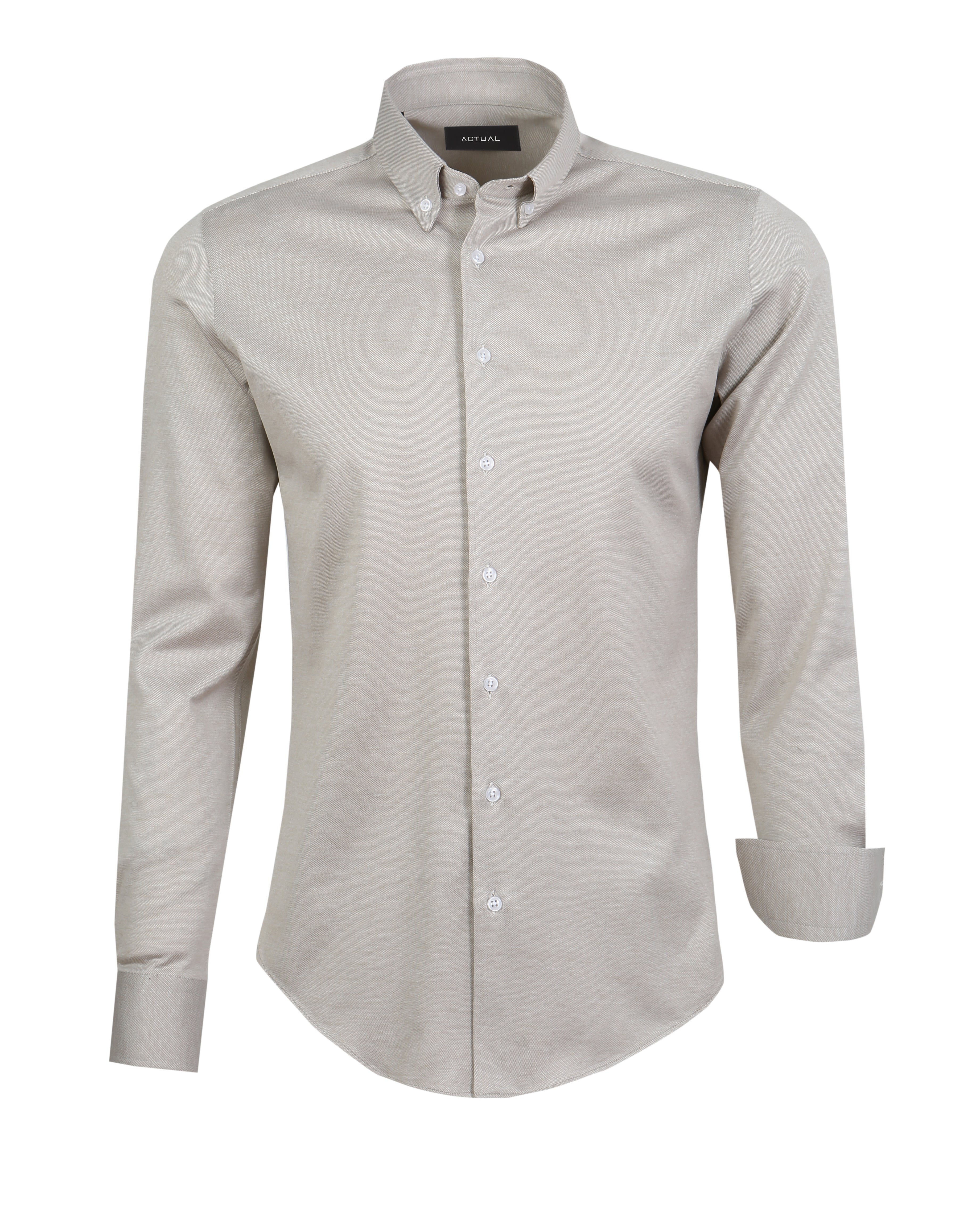 Gebreid overhemd van 100% katoen met button-down kraag – Model 25-005