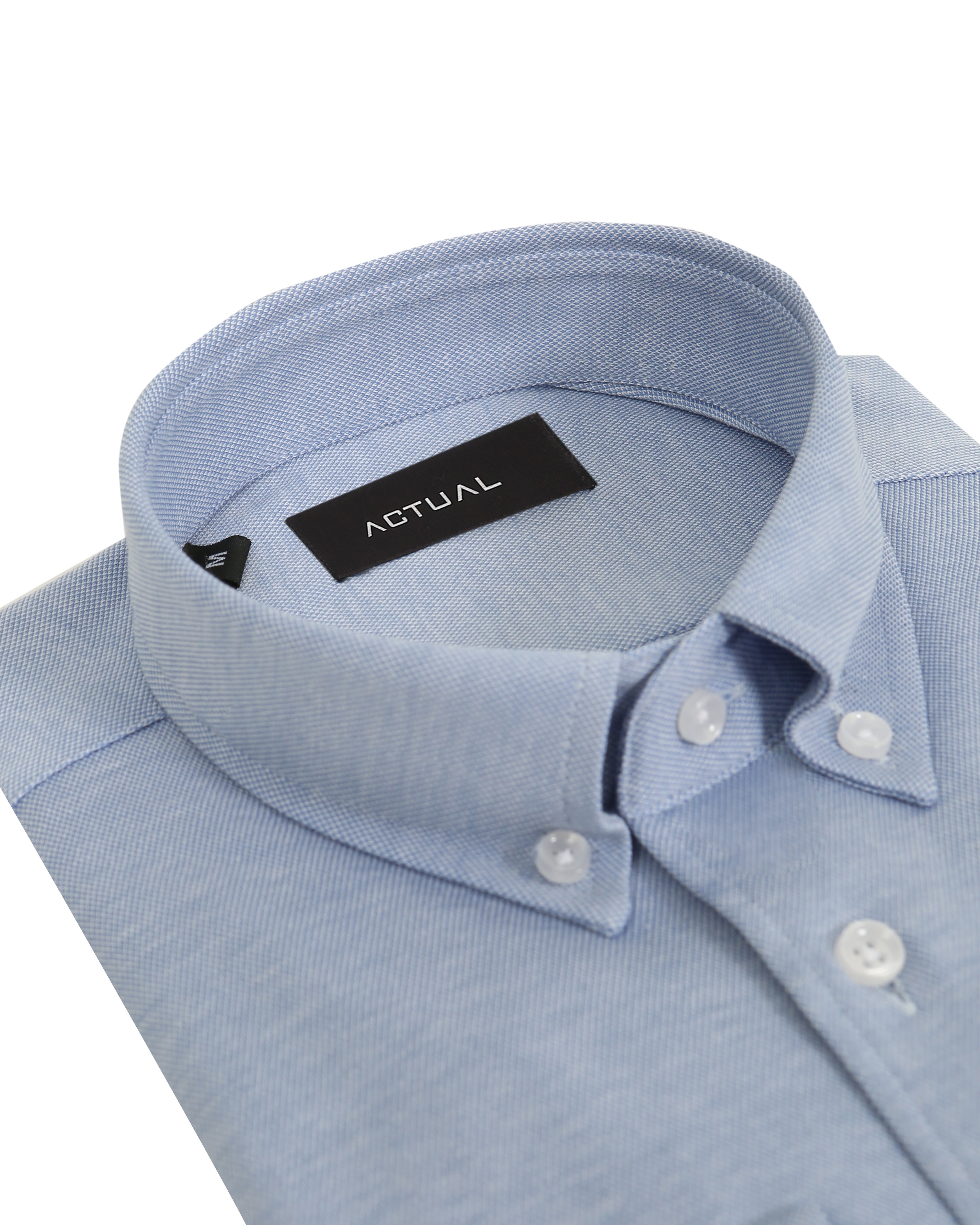 Gebreid overhemd van 100% katoen met button-down kraag – Model 25-006