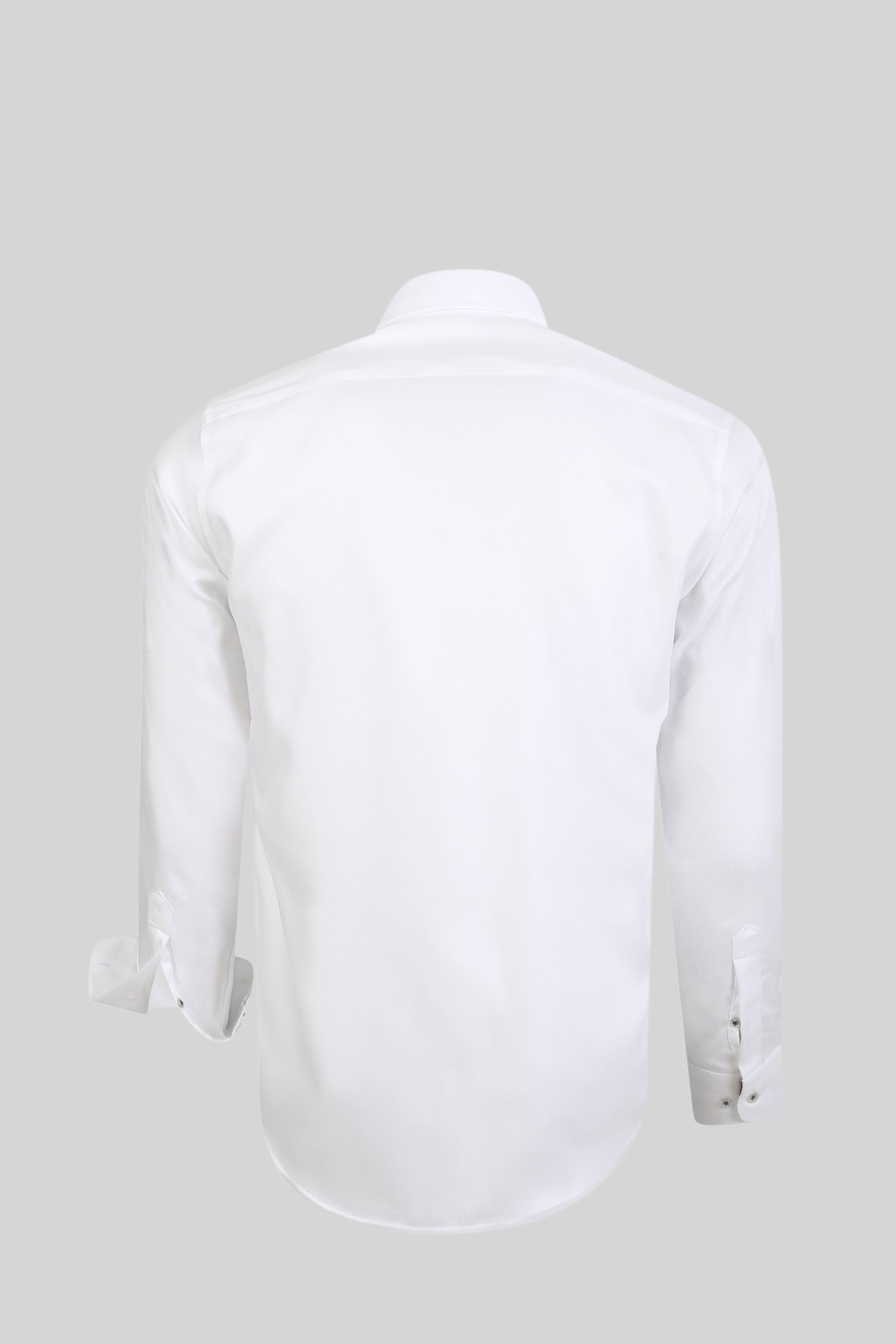 Bügelfreies Twill-Hemd aus 100% Baumwolle in Slim Fit mit Kontrastdetails – Modell 25-017