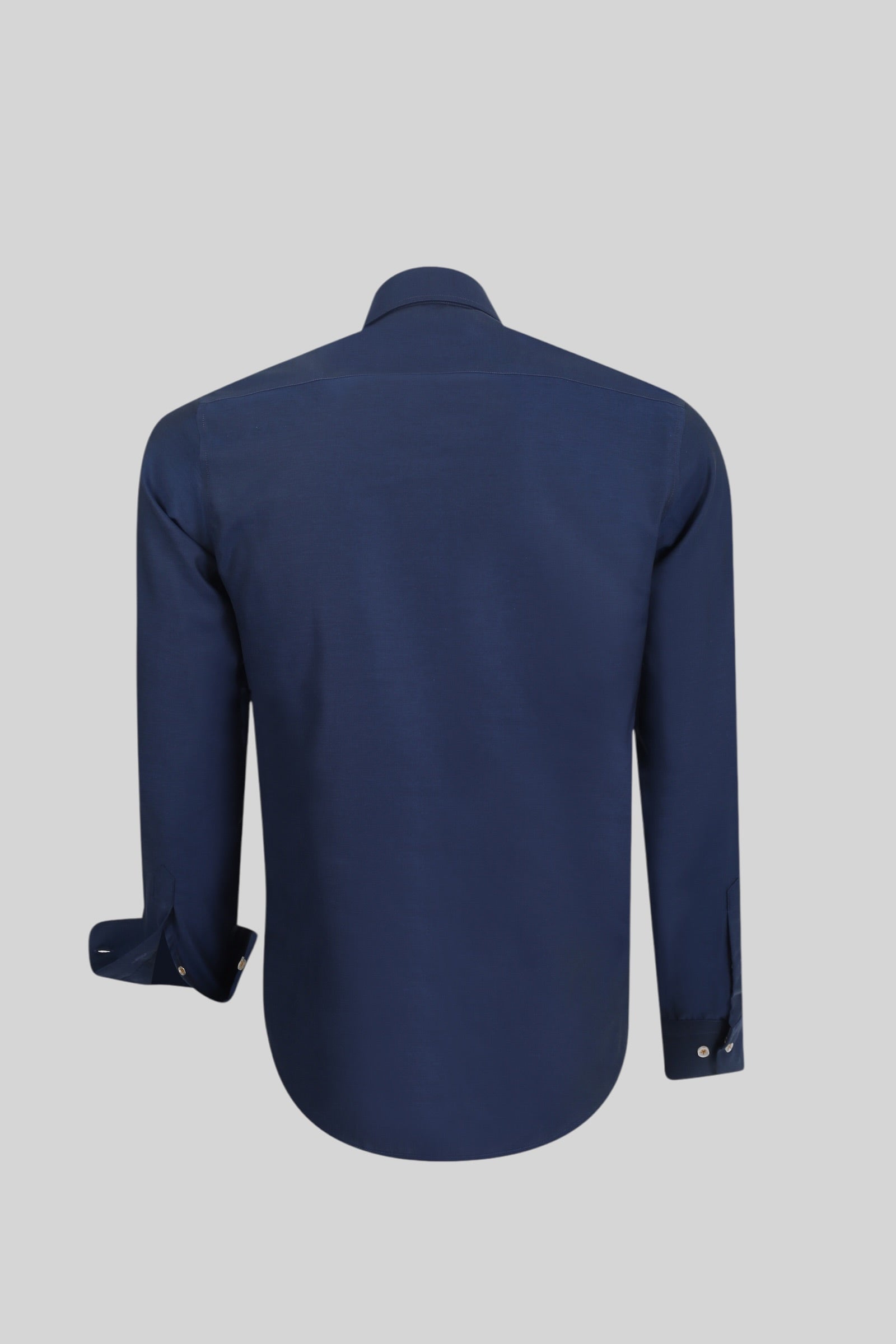 Bügelfreies Twill-Hemd aus 100% Baumwolle in Slim Fit mit Kontrastdetails – Modell 25-028