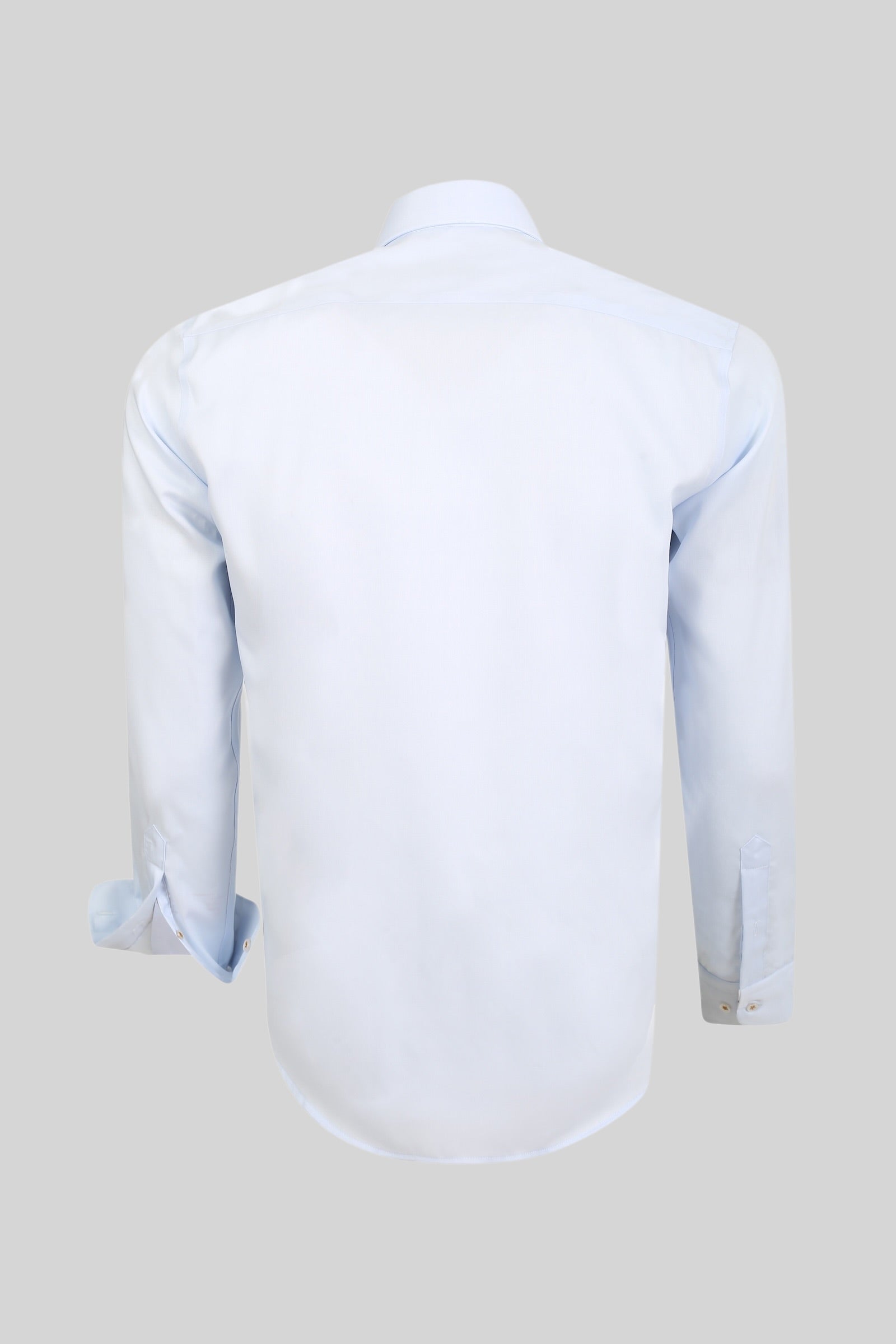 Bügelfreies Twill-Hemd aus 100% Baumwolle in Slim Fit mit floralen Kontrastdetails – Modell 25-026