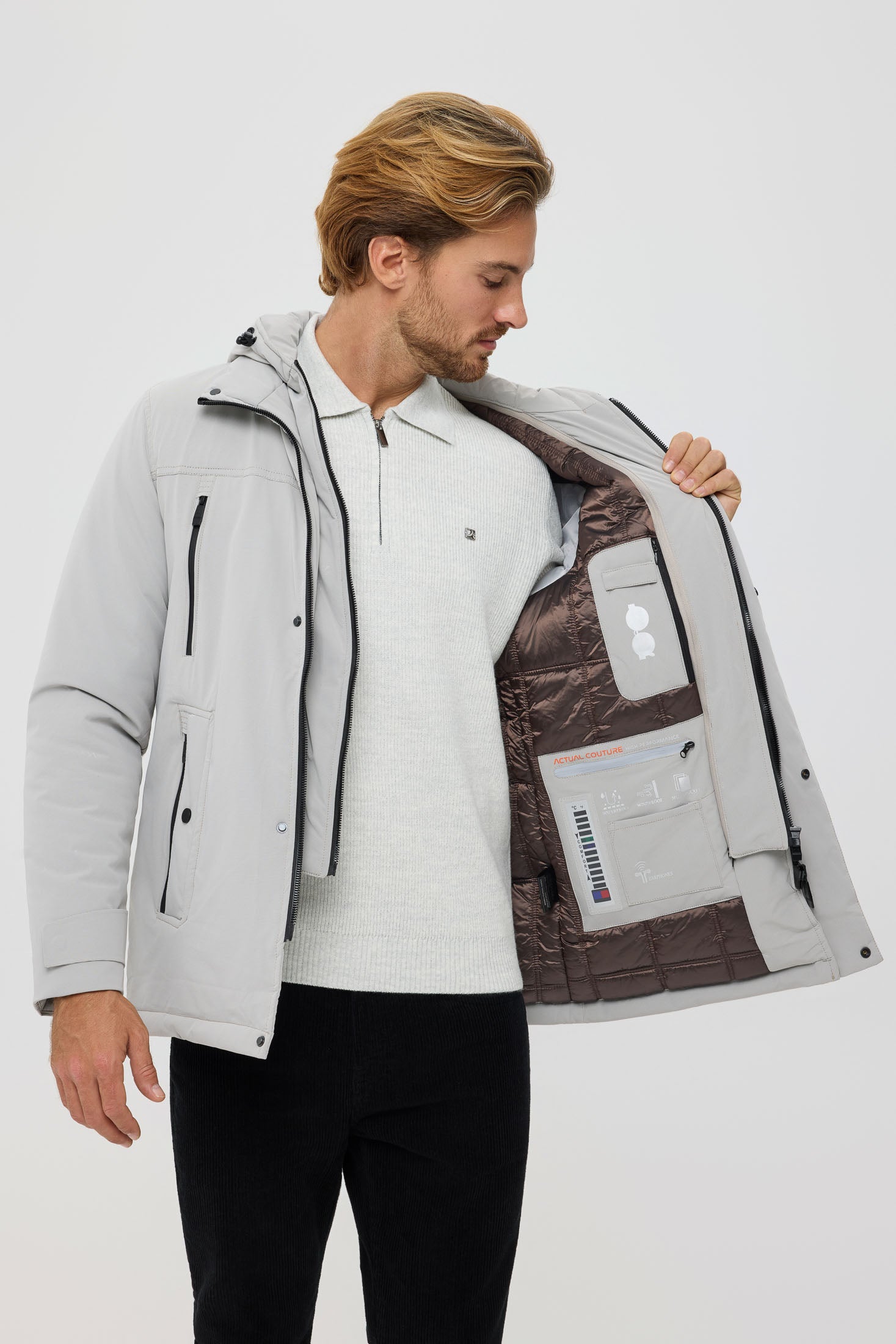 Hochwertiger Herren-Steppmantel – Technisches Isoliergewebe | Modell 6060