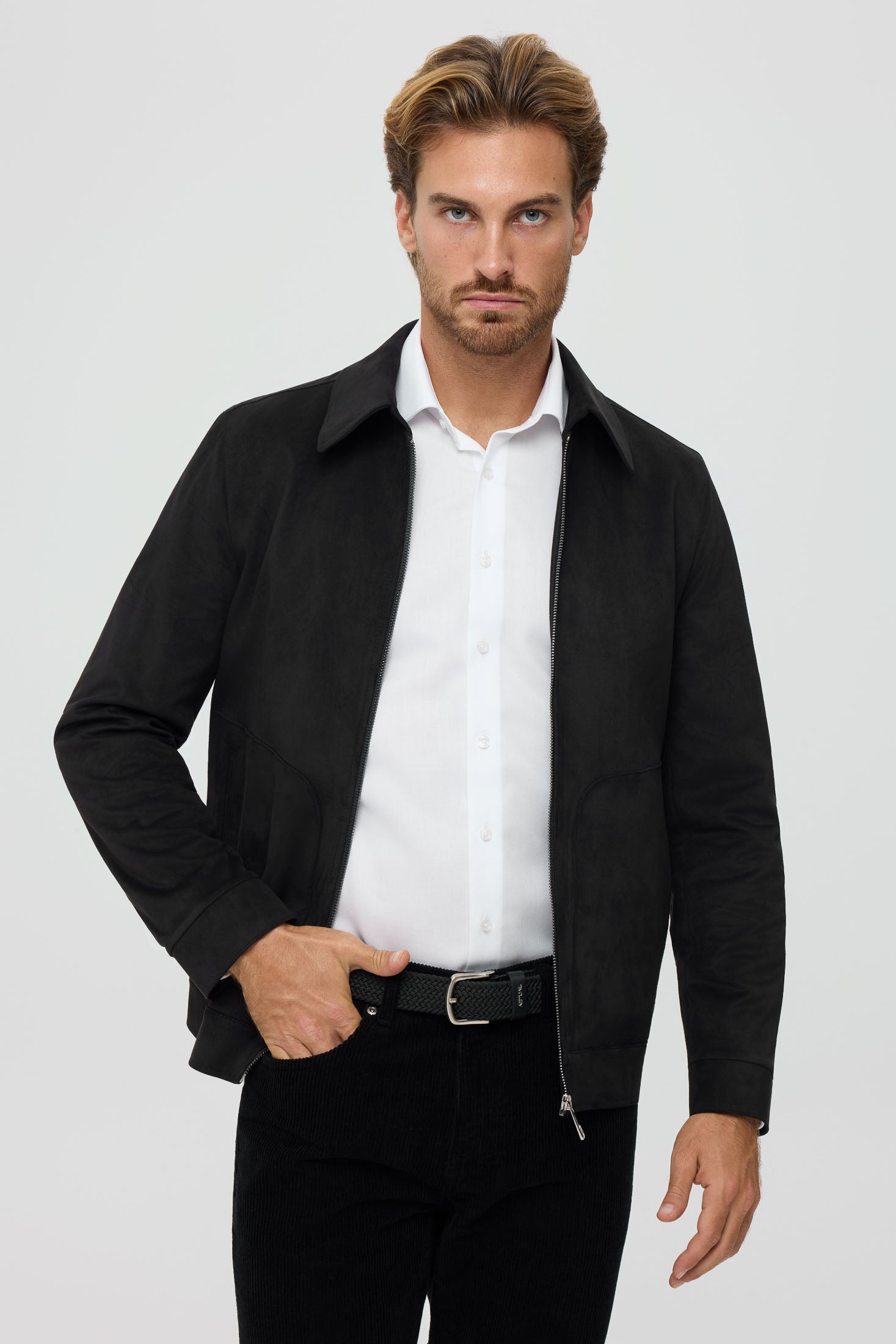 Men's Premium Lightweight Jacket – Suede-Effect Nubuck Finish | Style 6063
