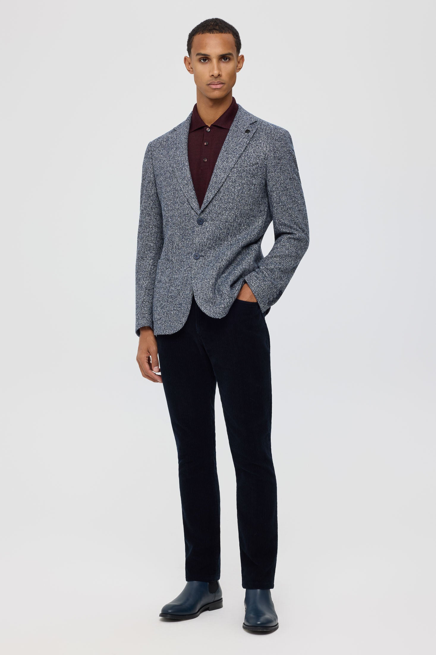 Premium gebreide blazer voor heren – textuur en stretchcomfort | Stijl 7179