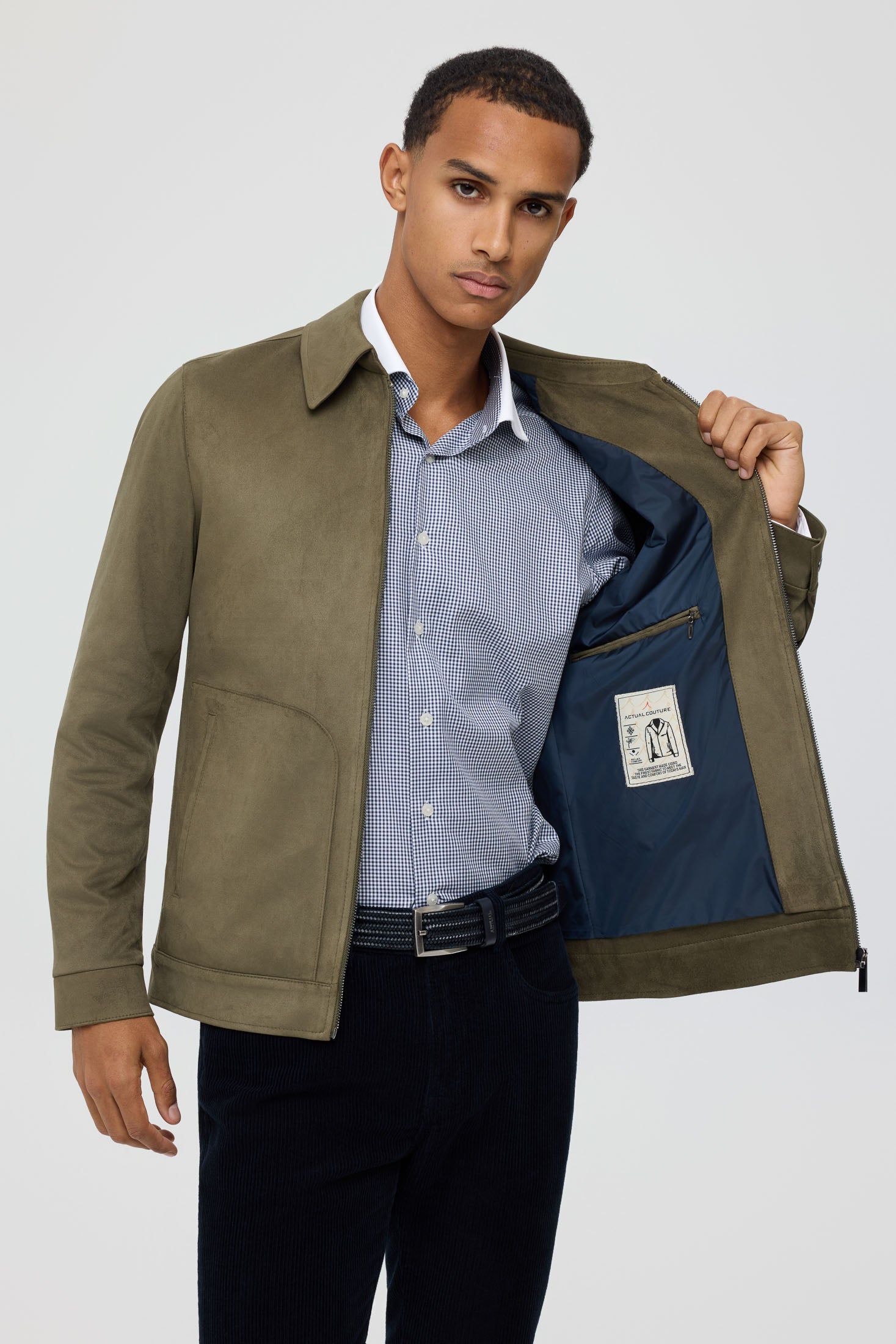 Men's Premium Lightweight Jacket – Suede-Effect Nubuck Finish | Style 6063