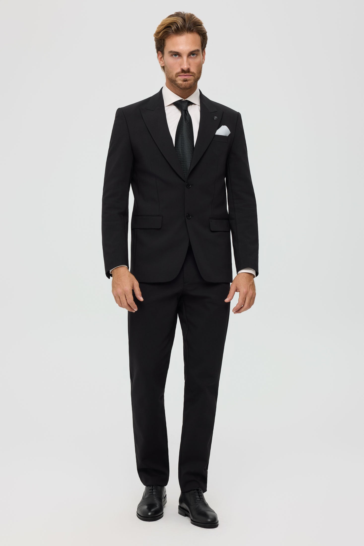 Men’s Modern Tailored Suit – Stretch Cotton Elegance | Style 4073