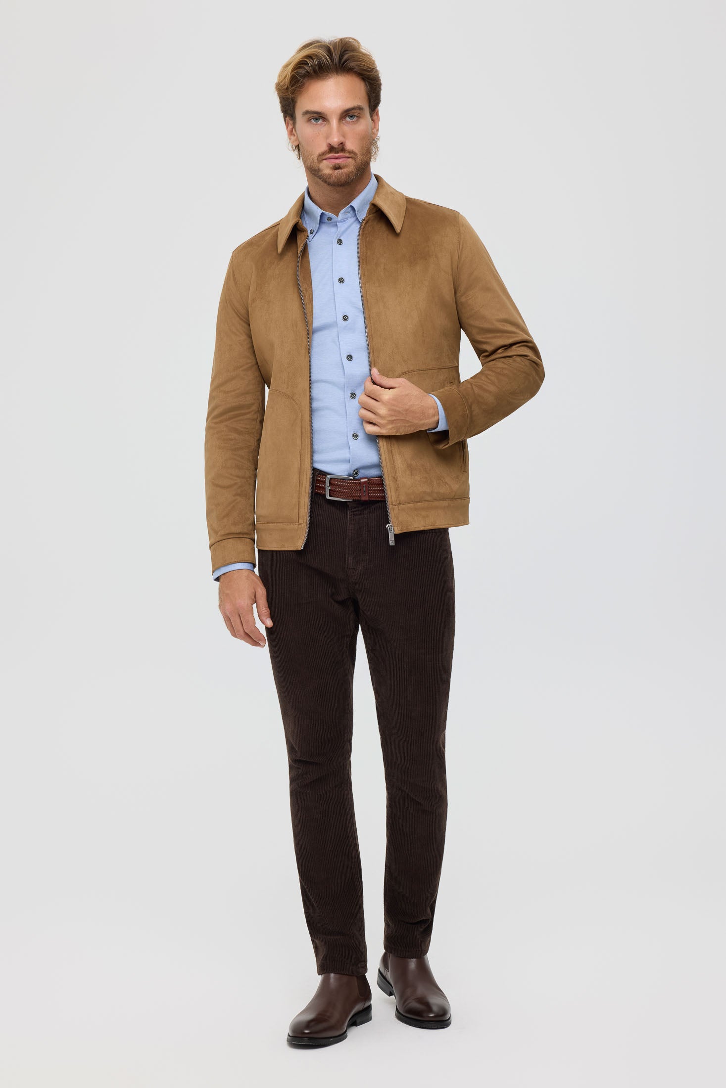 Men's Premium Lightweight Jacket – Suede-Effect Nubuck Finish | Style 6063