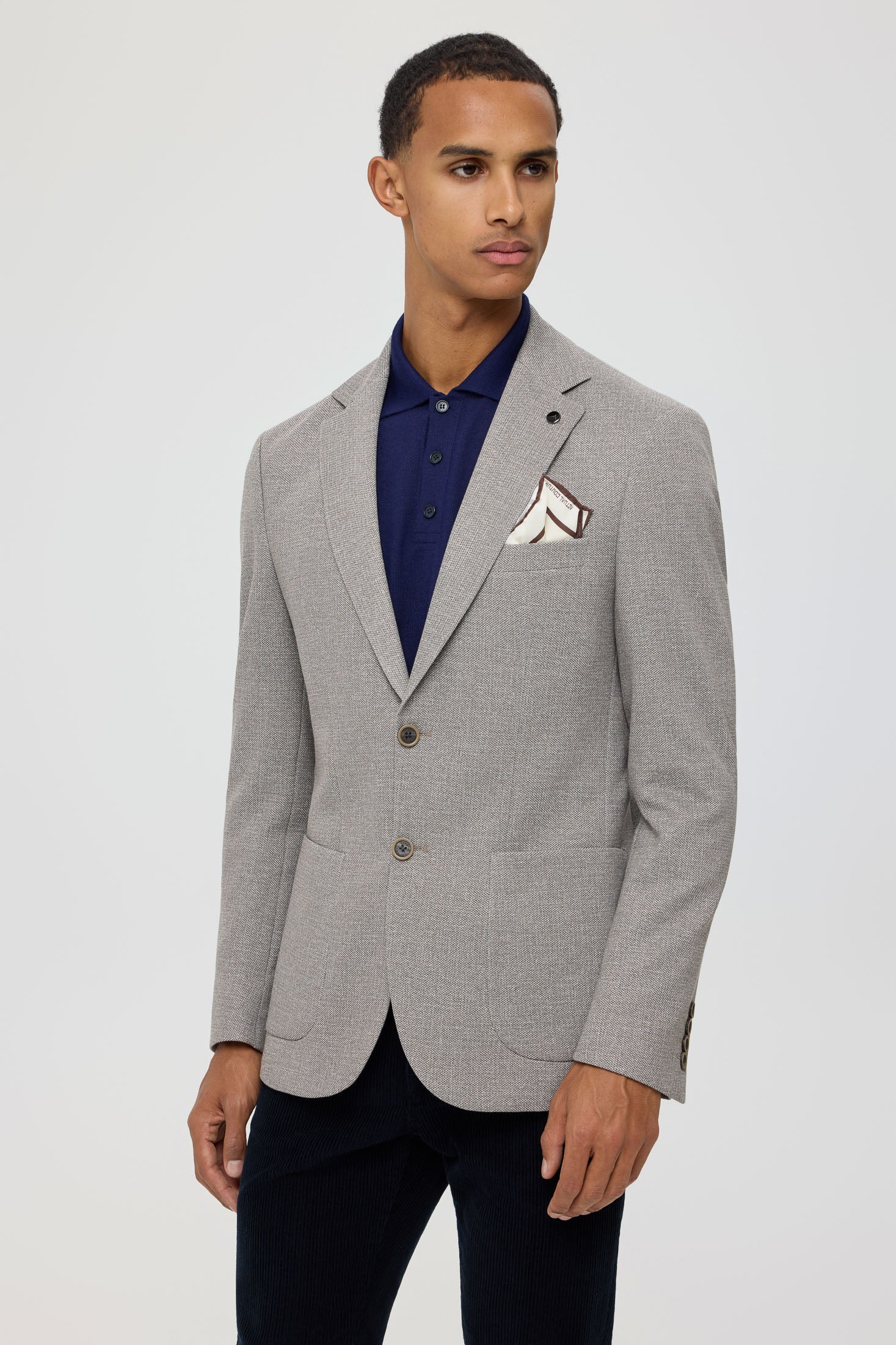 Men’s Premium Knit Blazer – Micro Texture | Style 7188
