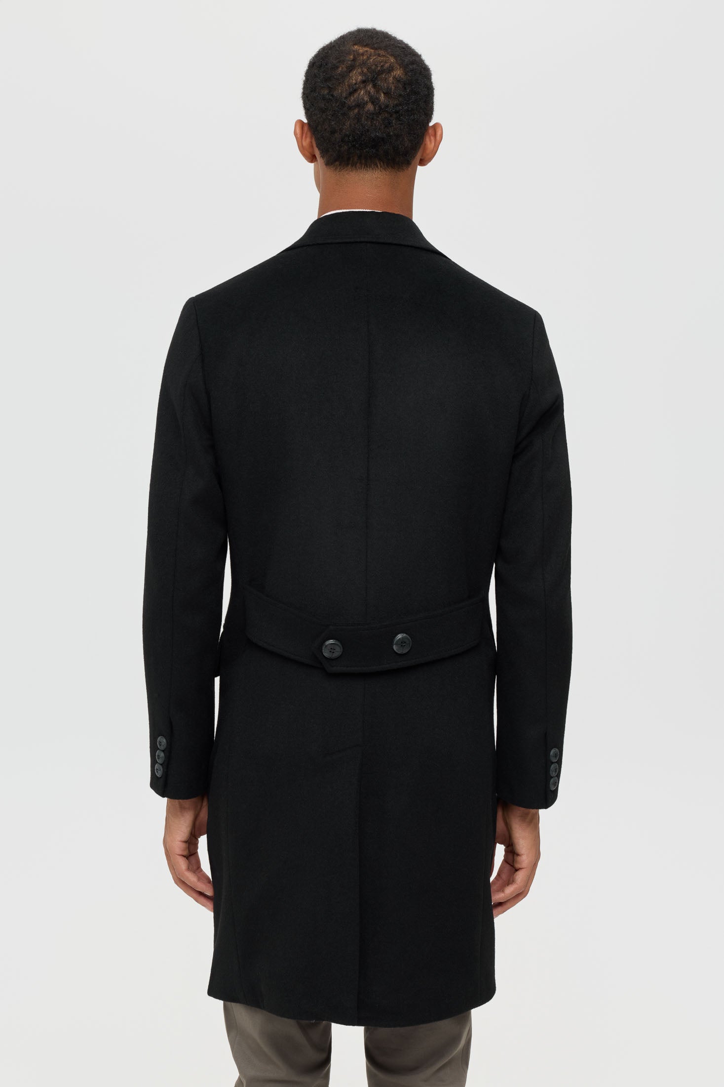 Men's Double-Breasted Wool Blend Trench Coat – Timeless Elegance | Sty