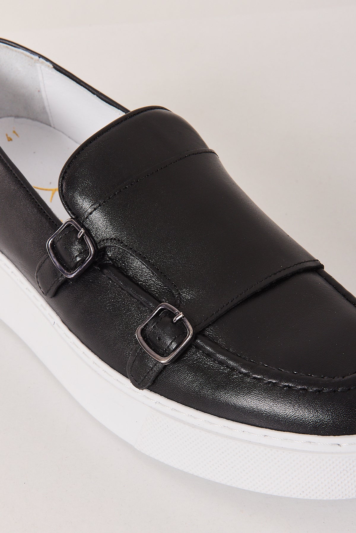 Men’s Premium Leather Double-Monk Loafer Shoes – 100% Genuine Leather