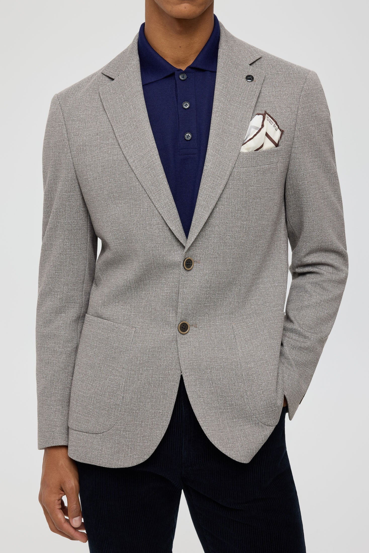 Men’s Premium Knit Blazer – Micro Texture | Style 7188