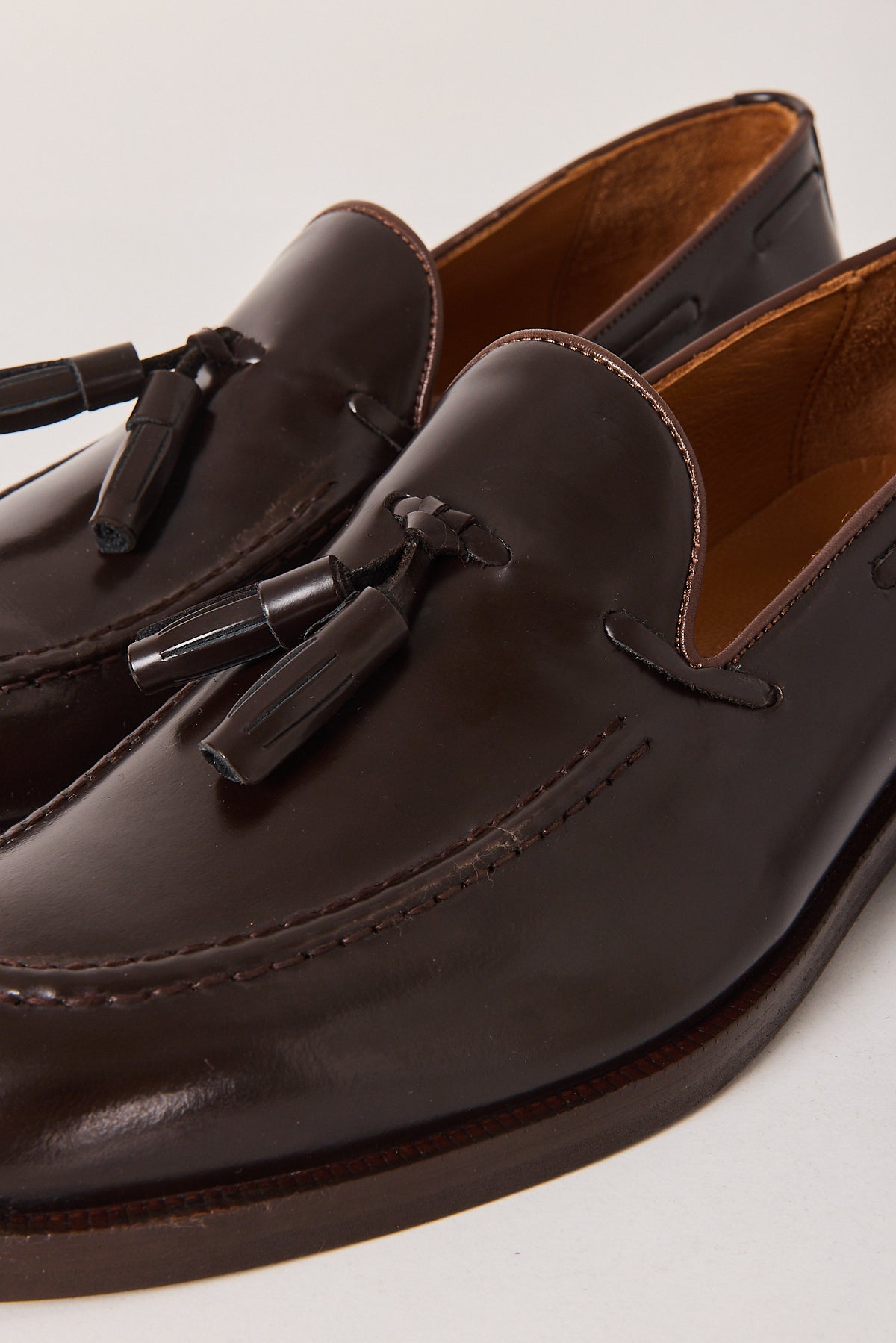 Premium-Herren-Slipper aus Leder mit Quasten – Echtes Vollnarbenleder