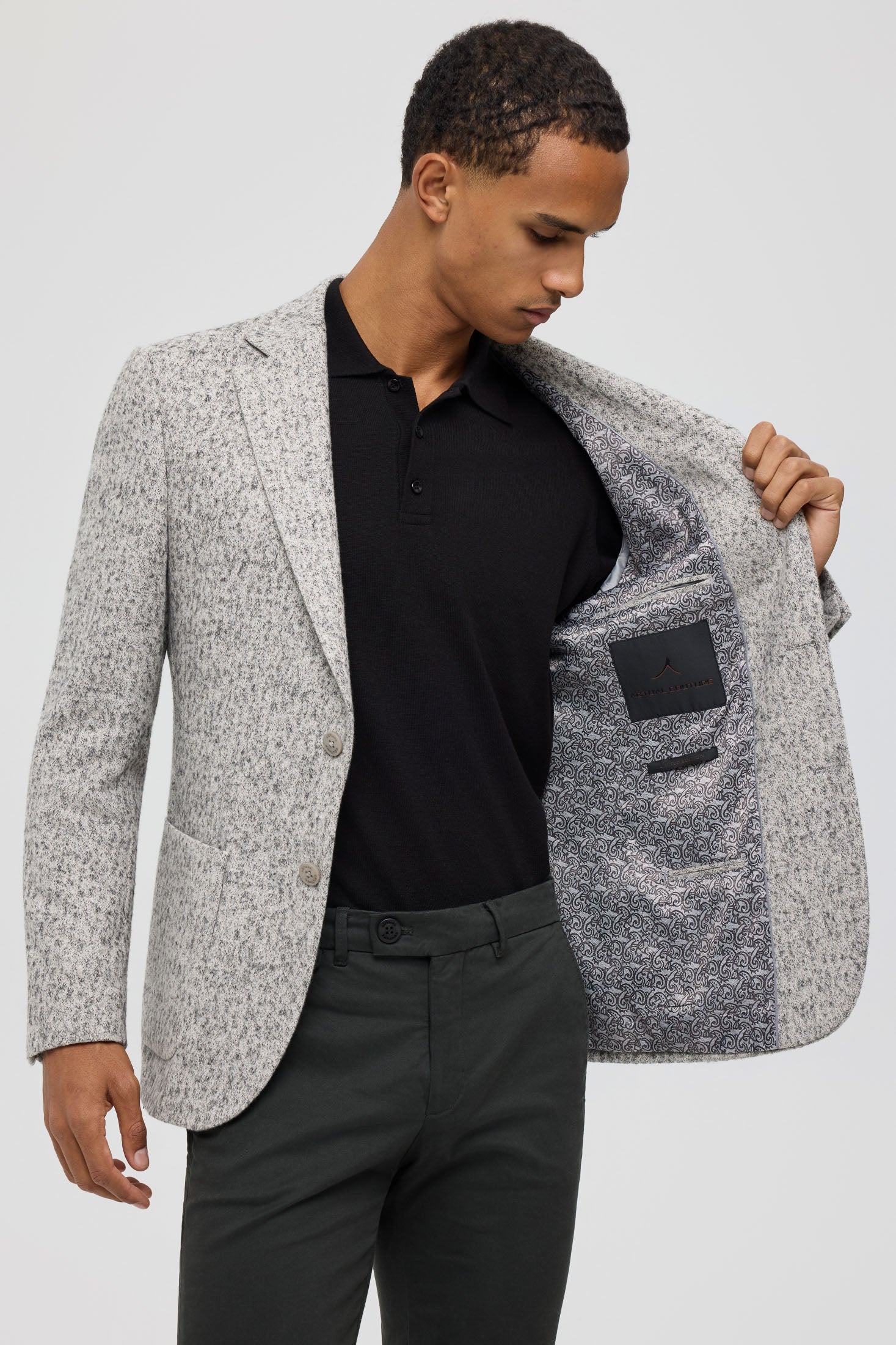 Premium gebreide blazer voor heren – textuur en stretchcomfort | Stijl 7179