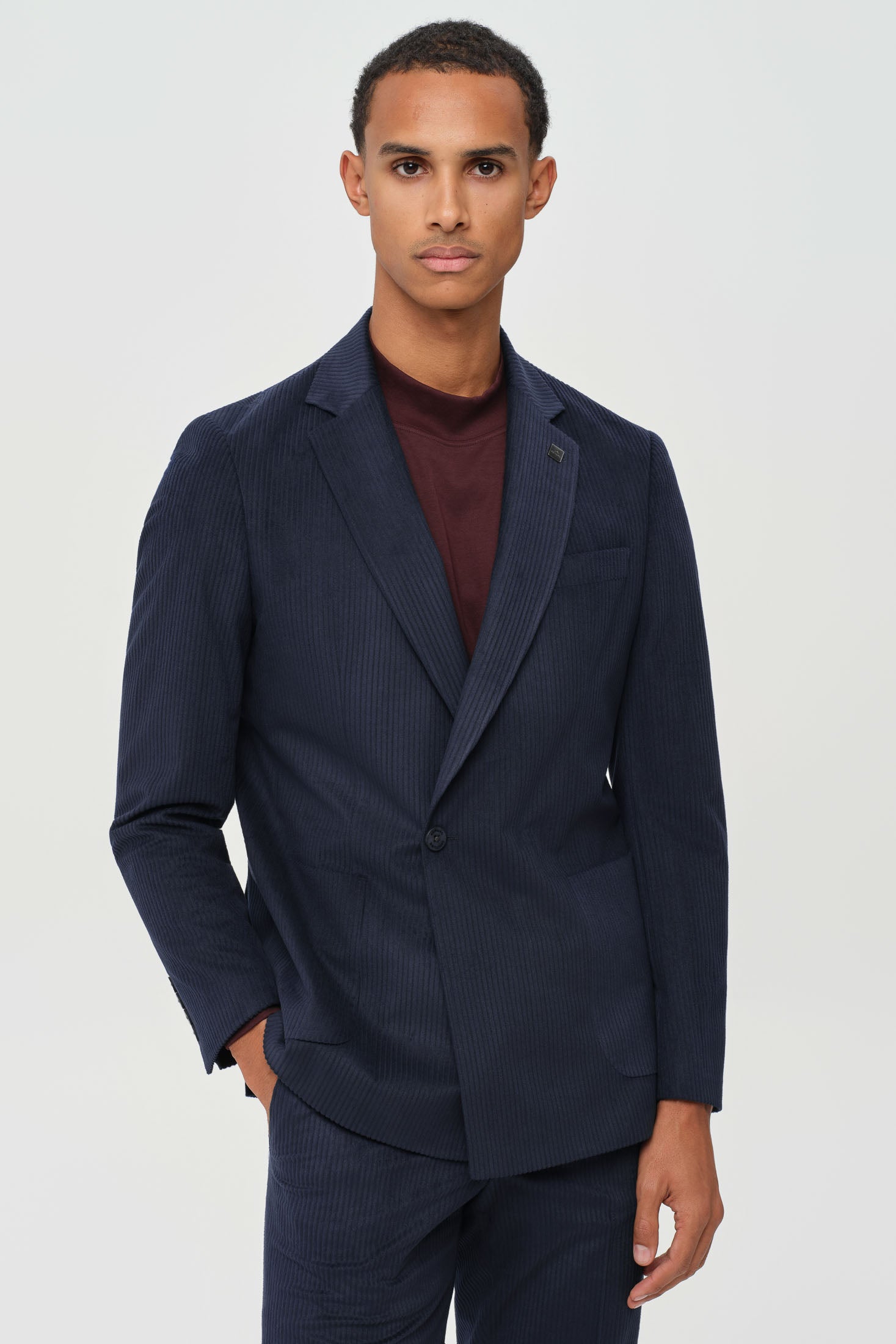 Men’s Premium Corduroy Suit – Modern Tailored Stretch | Style 4079