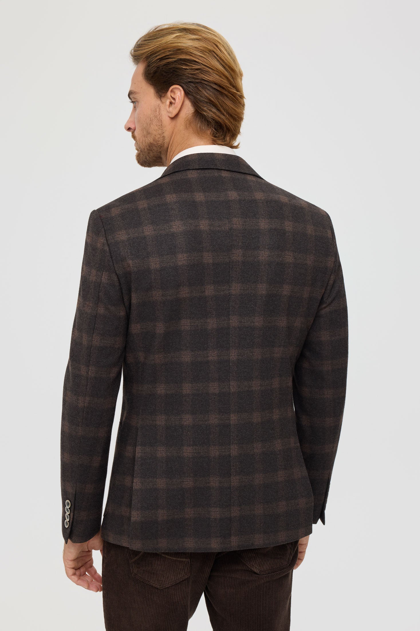 Hochwertiger Herren-Strickblazer – Karomuster | Modell 7186