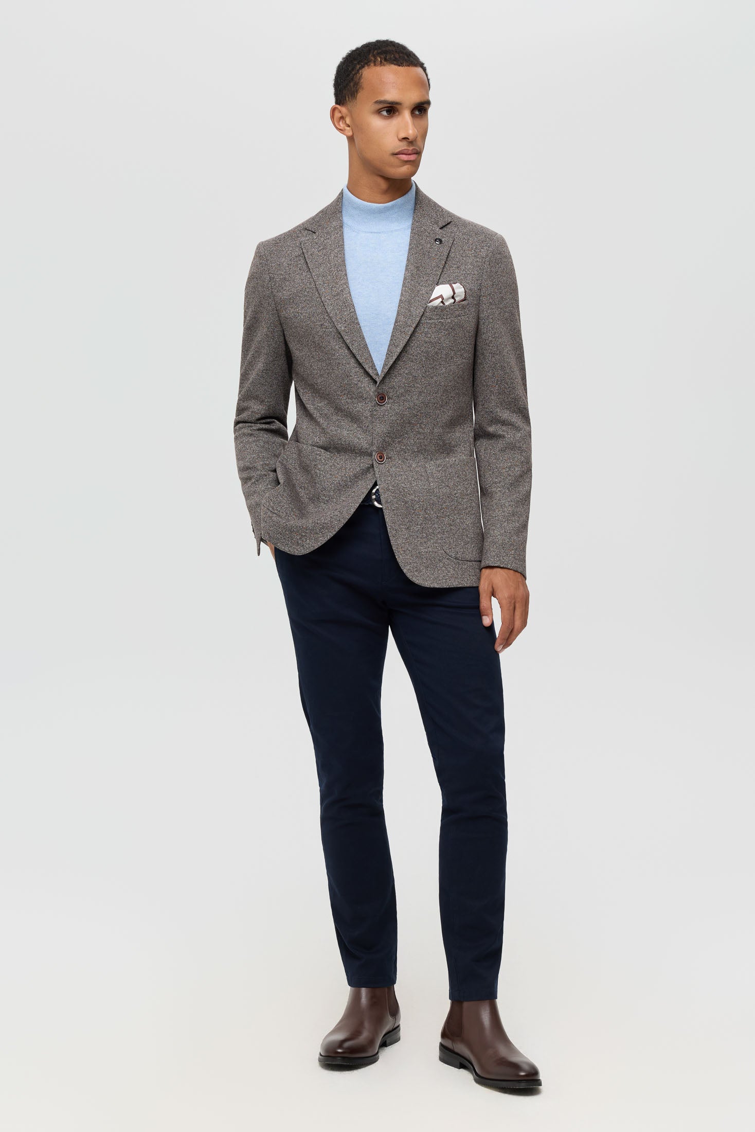 Hochwertiger Herren-Strickblazer – Klassische Strickstruktur | Modell 7184