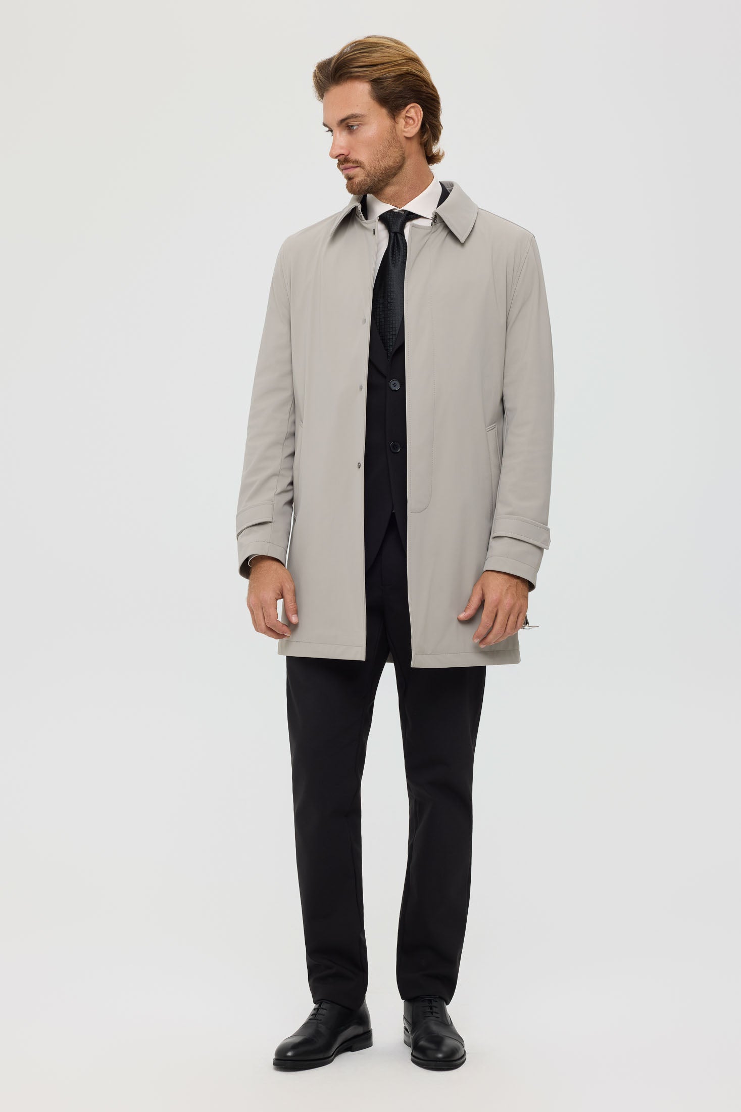 Men's Premium Trench Coat – Technical Stretch Fabric | Style 6064