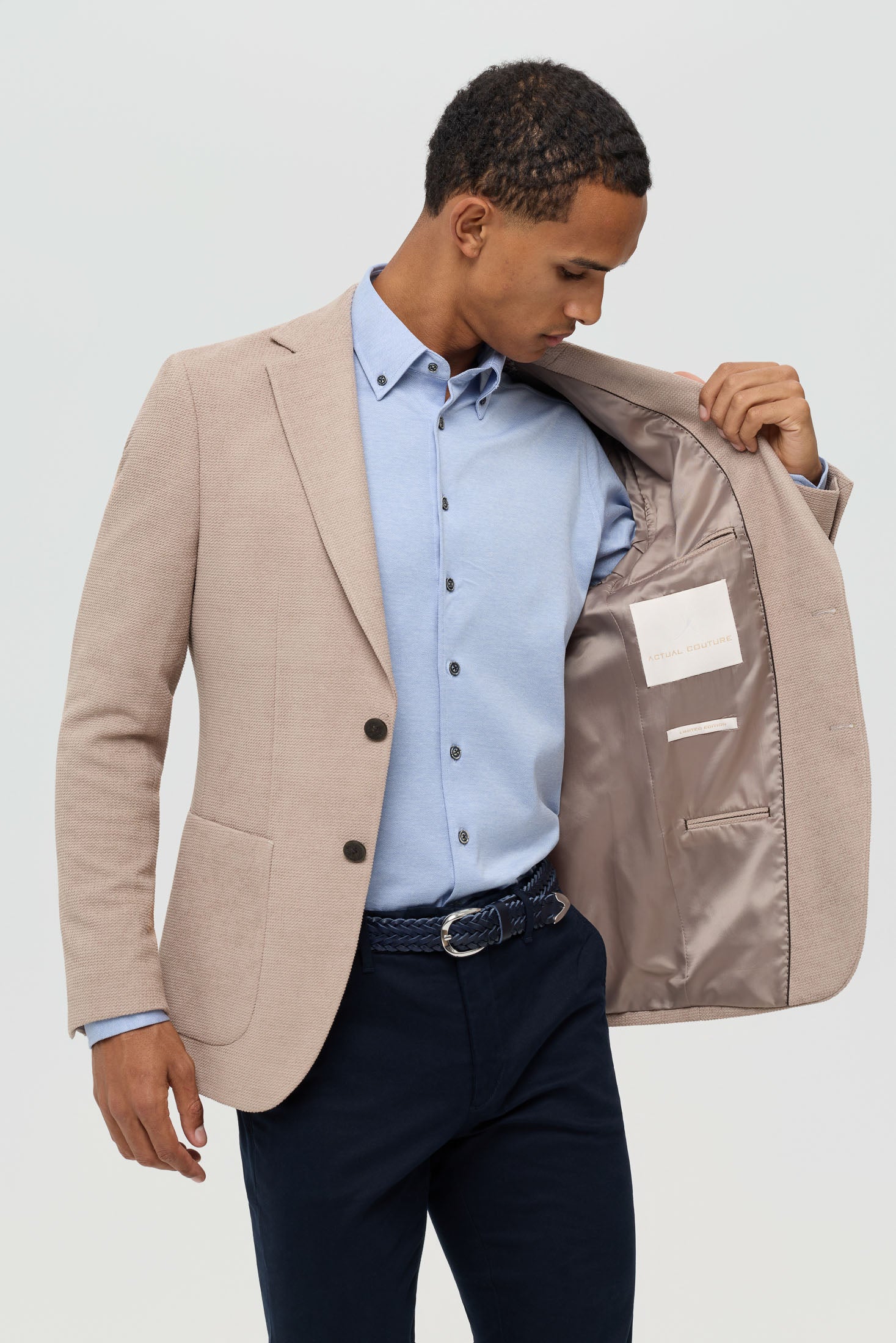 Hochwertiger Herren-Strickblazer – Strukturierter Komfort-Stretch | Modell 7182