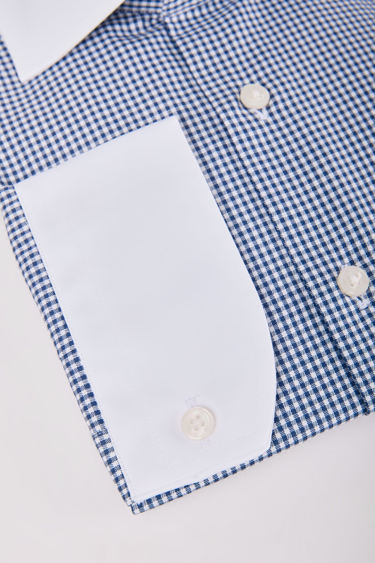 Premium Business Overhemd voor Heren – Contrasterende Kraag Micro Check | Stijl 25-051