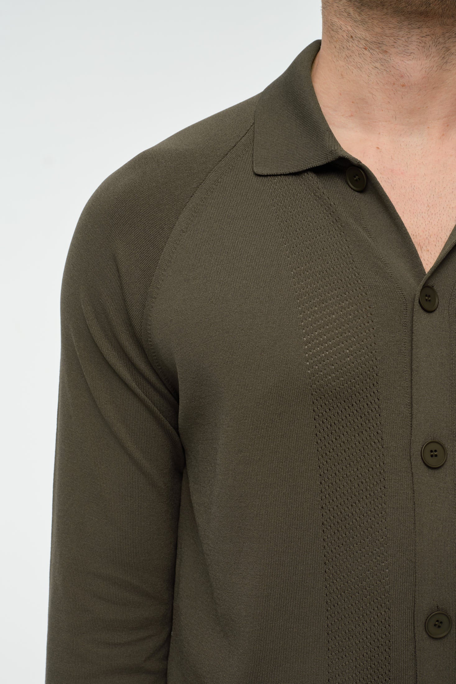 Premium gebreide herencardigan met knopen – textuurpaneelontwerp | Stijl 8029
