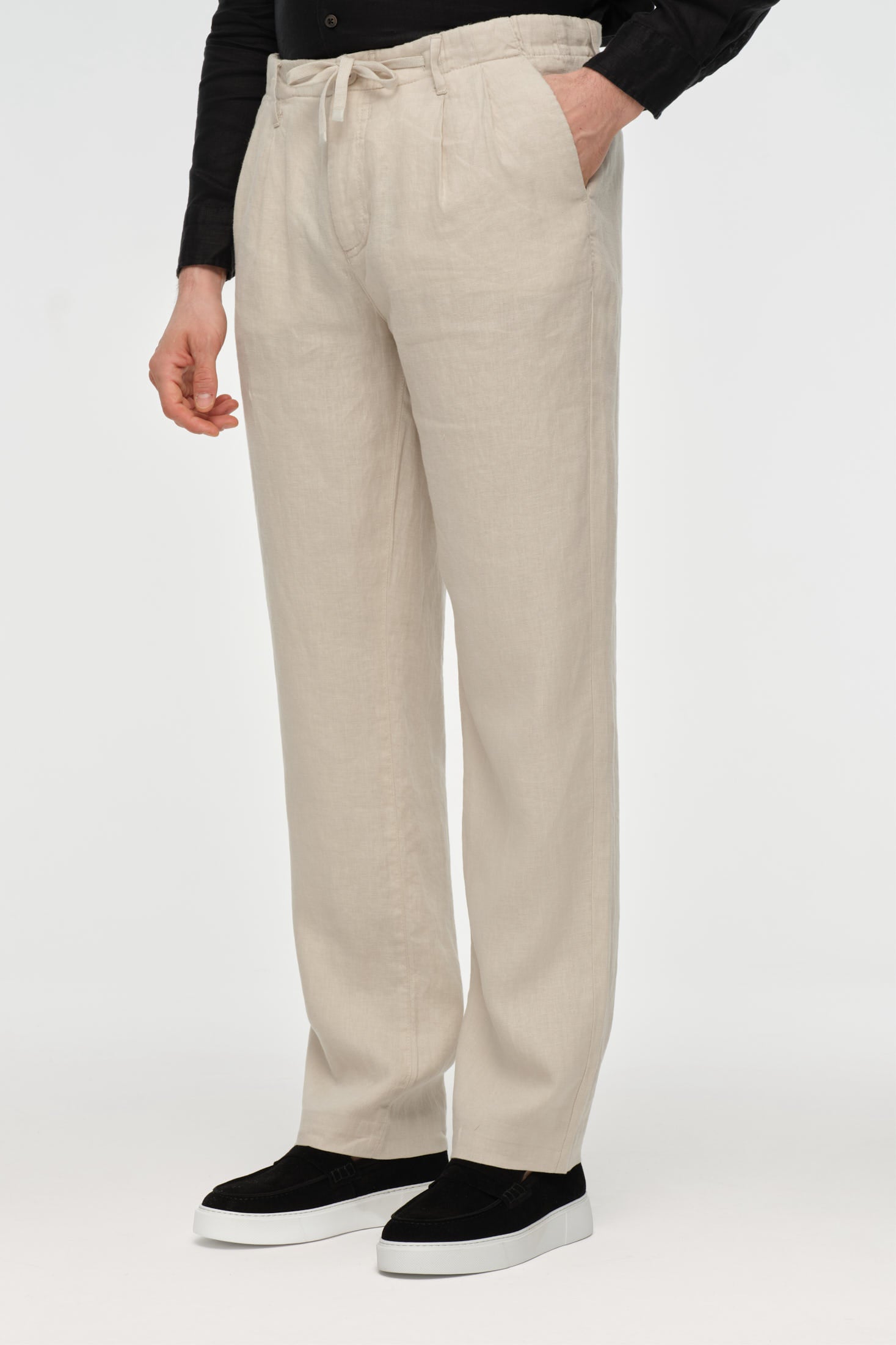 Premium Drawstring Pants in 100% Linen | Lightweight Summer Elegance – Model 1439