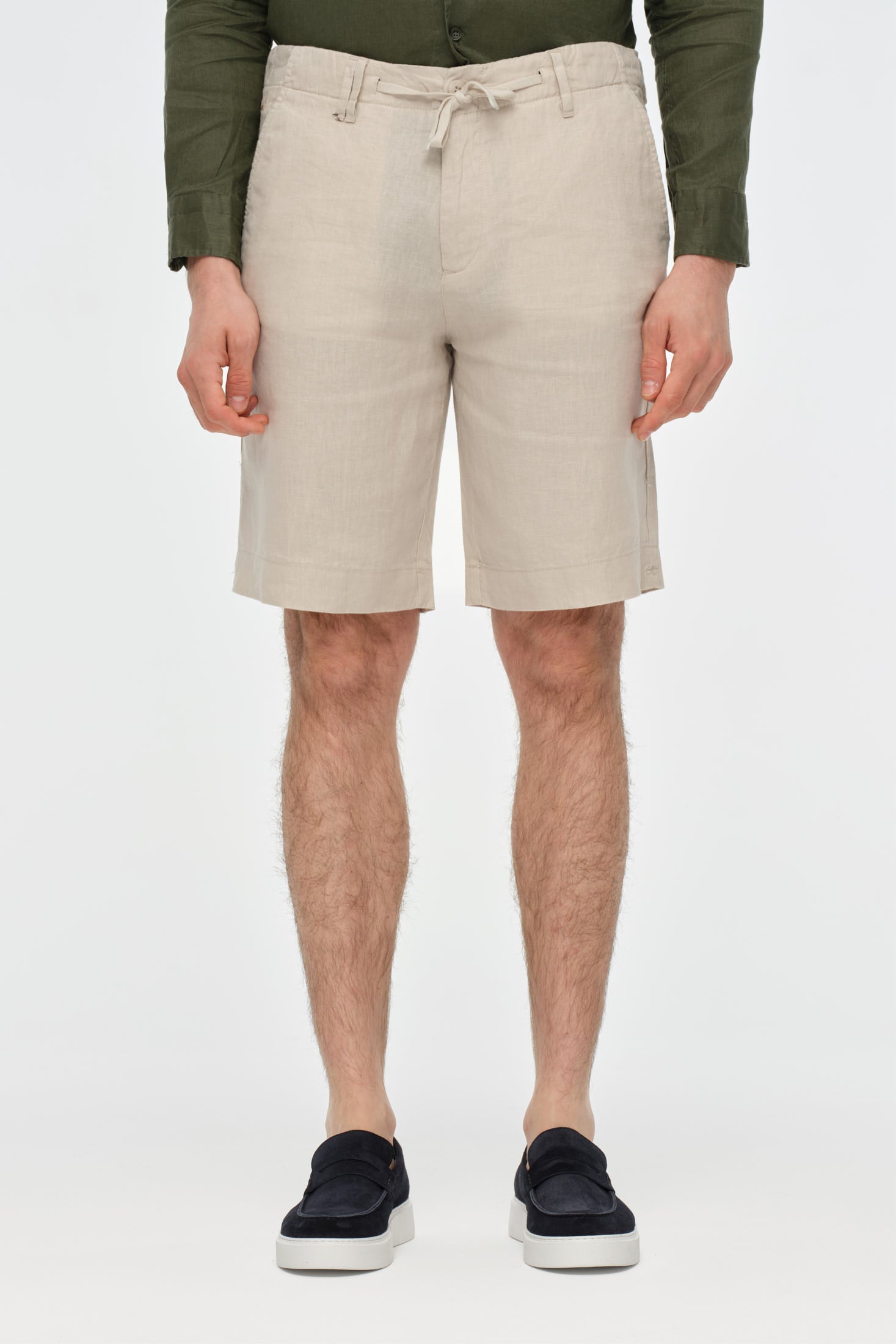 Premium Linen Drawstring Shorts in 100% Linen | Effortless Summer Comfort – Model 1438