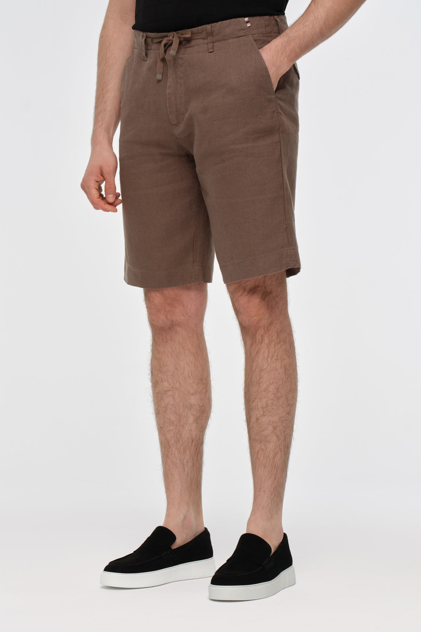 Premium Linen Drawstring Shorts in 100% Linen | Effortless Summer Comfort – Model 1438