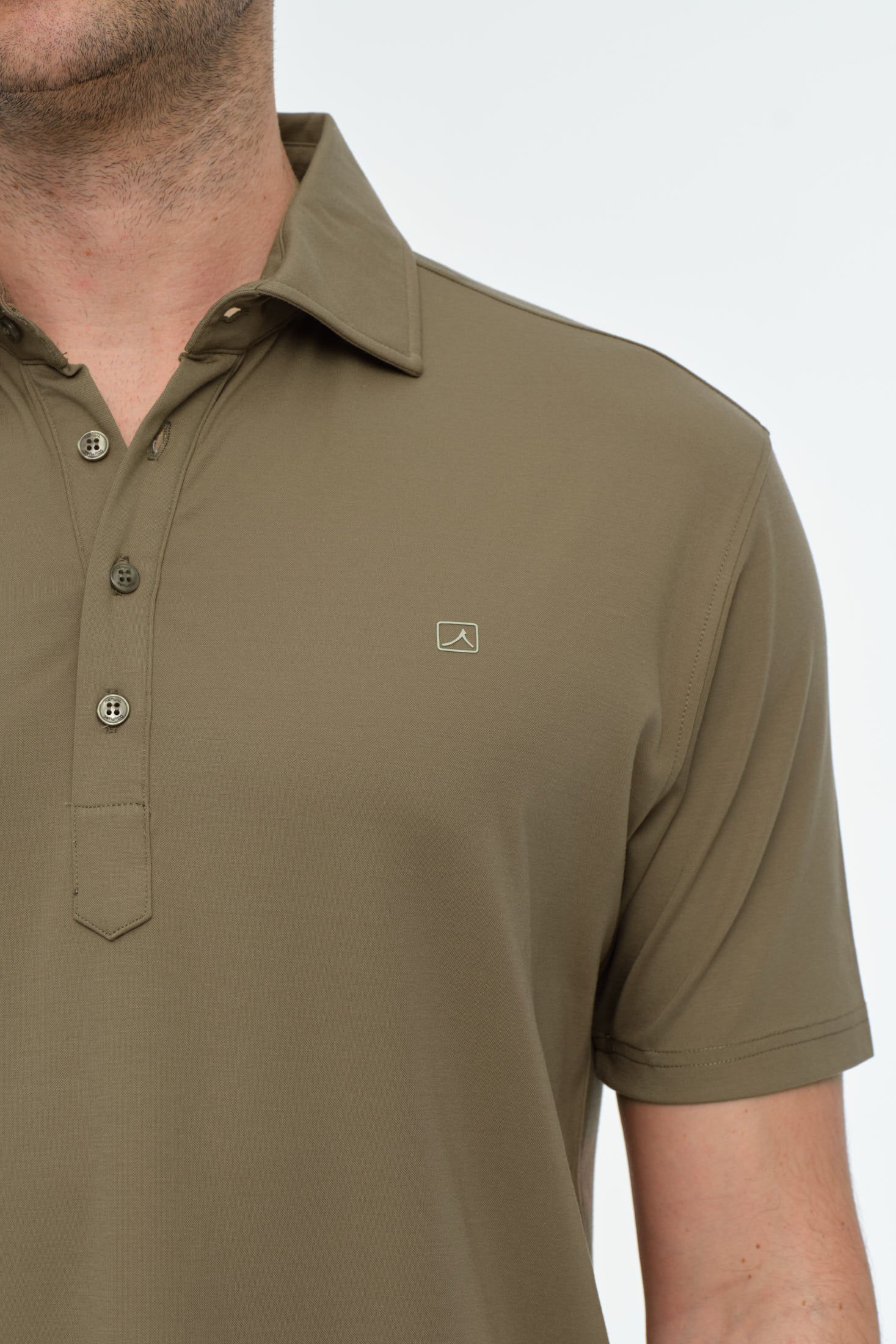 Getailleerde knit polo | Premium stretch stof voor moderne business casual – Model 8038