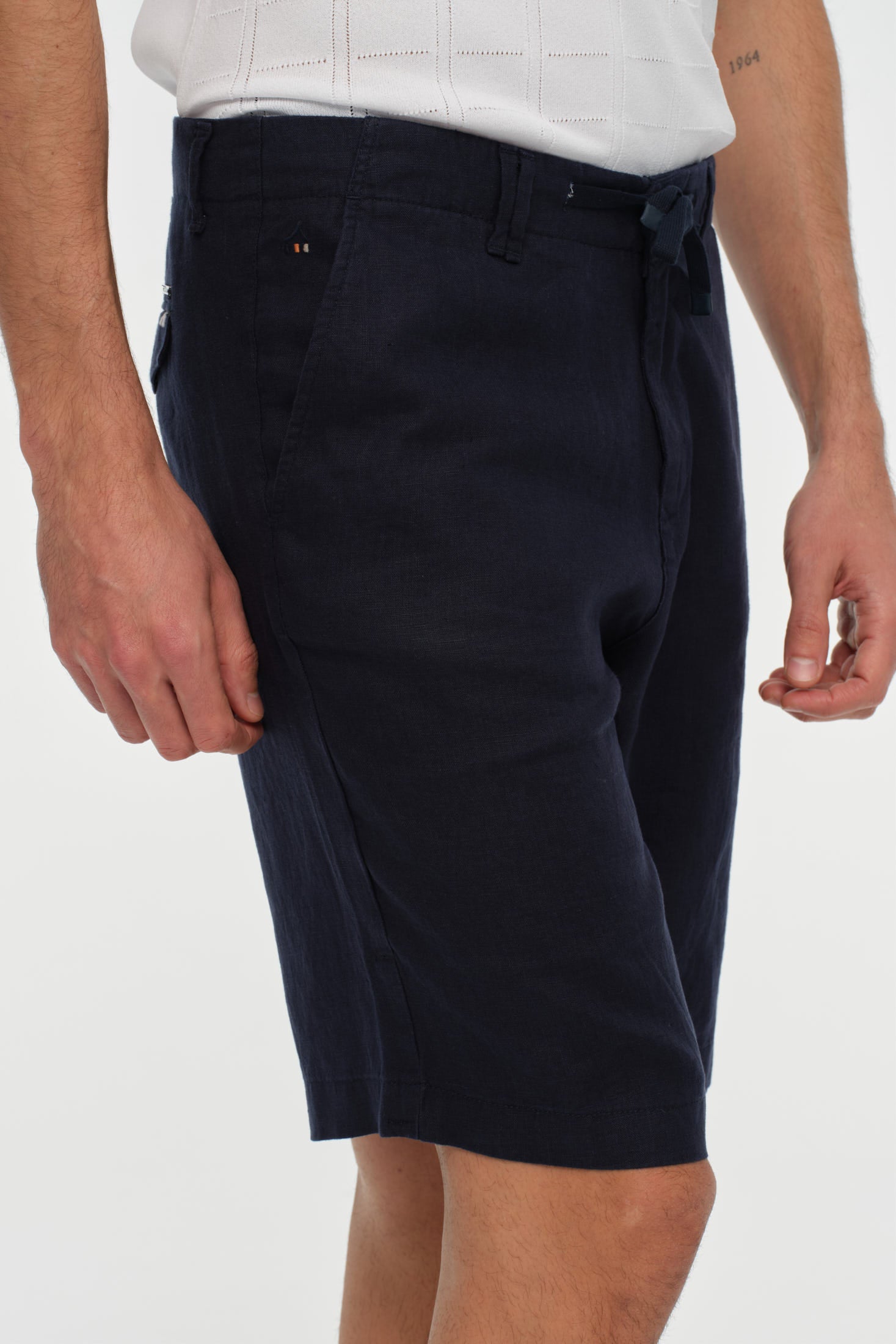 Premium Linen Drawstring Shorts in 100% Linen | Effortless Summer Comfort – Model 1438