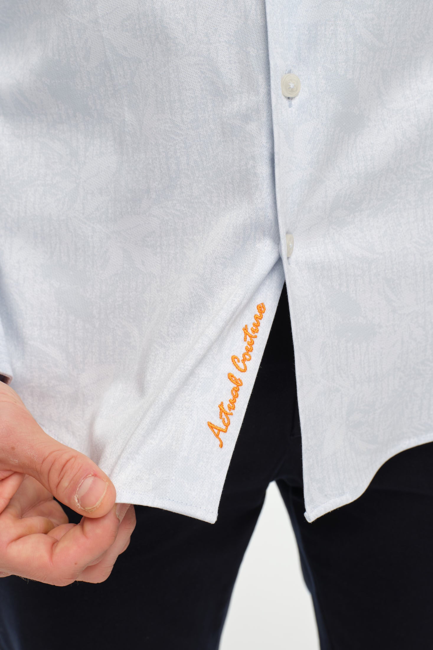 Bedrucktes Strick-Baumwollhemd | Weiche Alltags-Eleganz aus 100% Baumwolle – Modell 2036