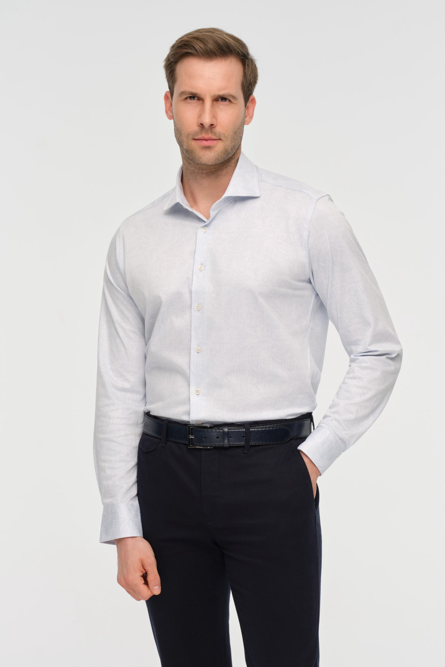 Printed Knit Cotton Shirt | Soft Touch Everyday Elegance in 100% Cotton – Model 2036