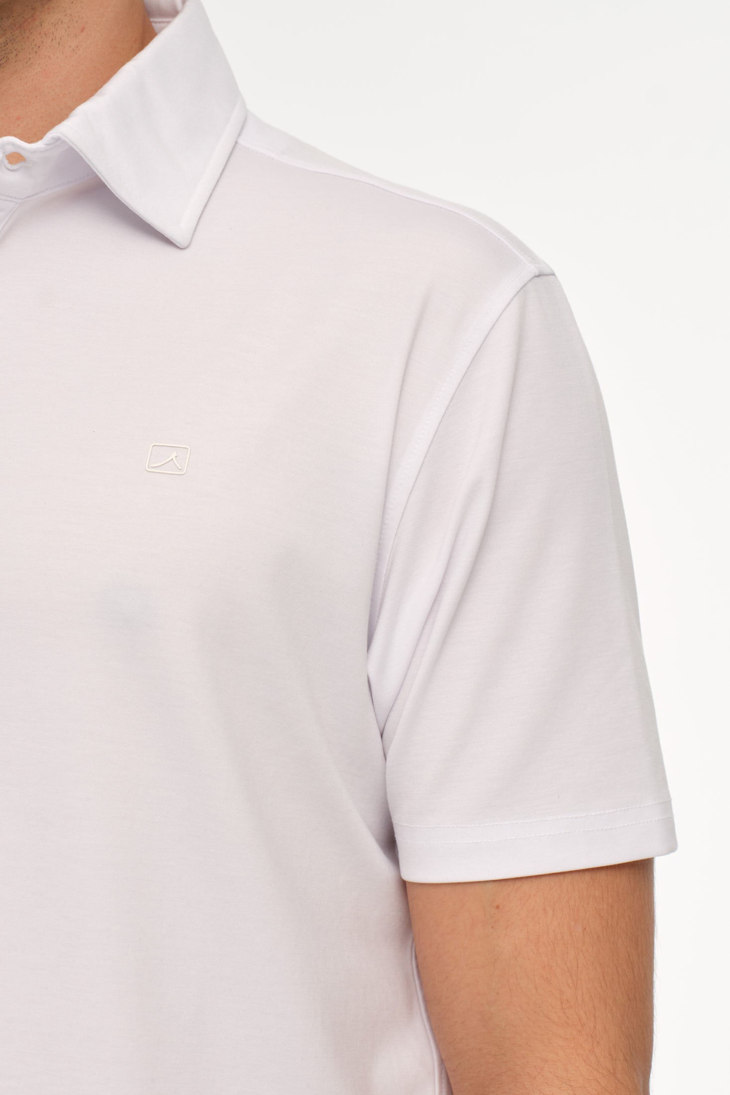 Getailleerde knit polo | Premium stretch stof voor moderne business casual – Model 8038