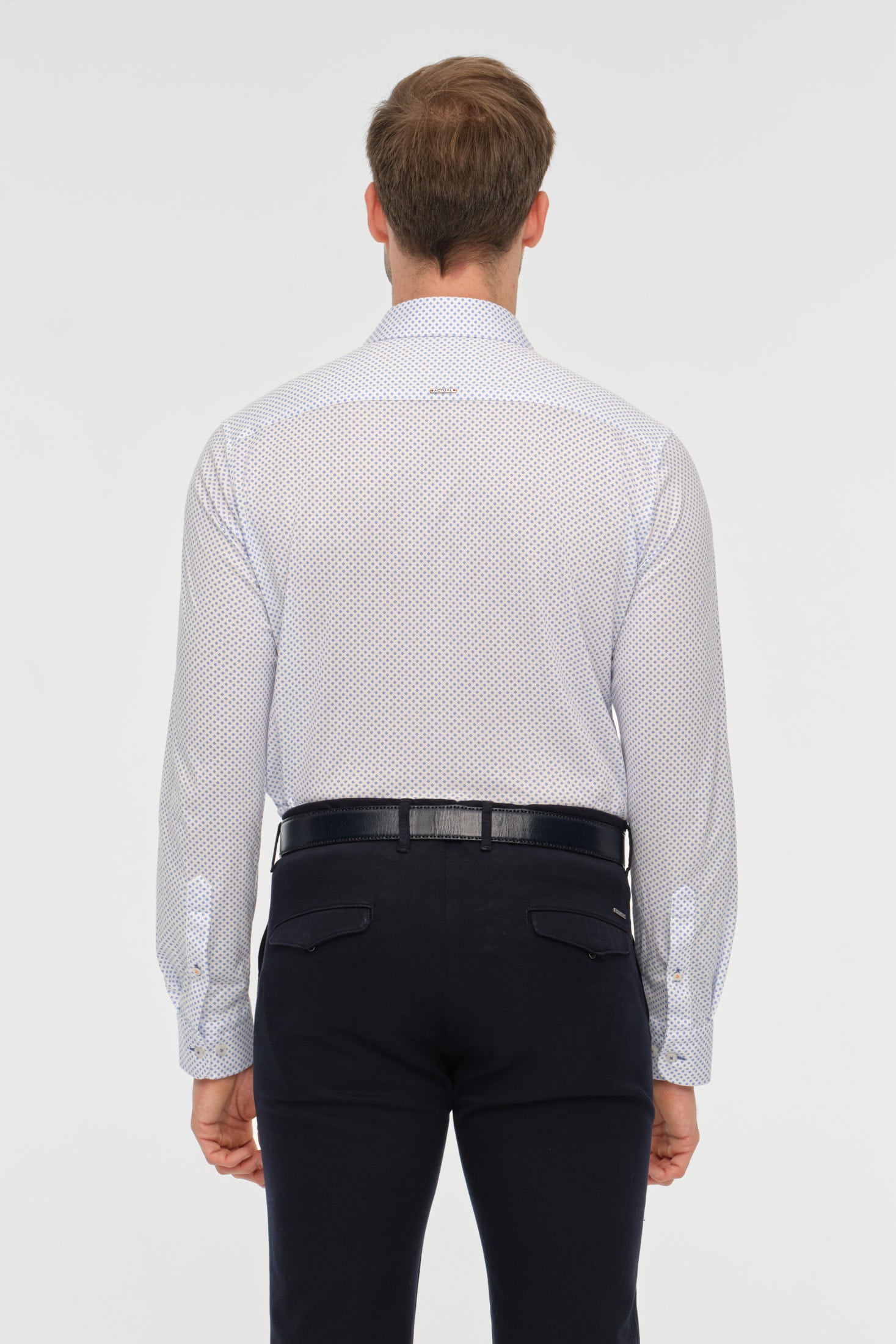 Bedrucktes Strick-Baumwollhemd | Weiche Alltags-Eleganz aus 100% Baumwolle – Modell 2034