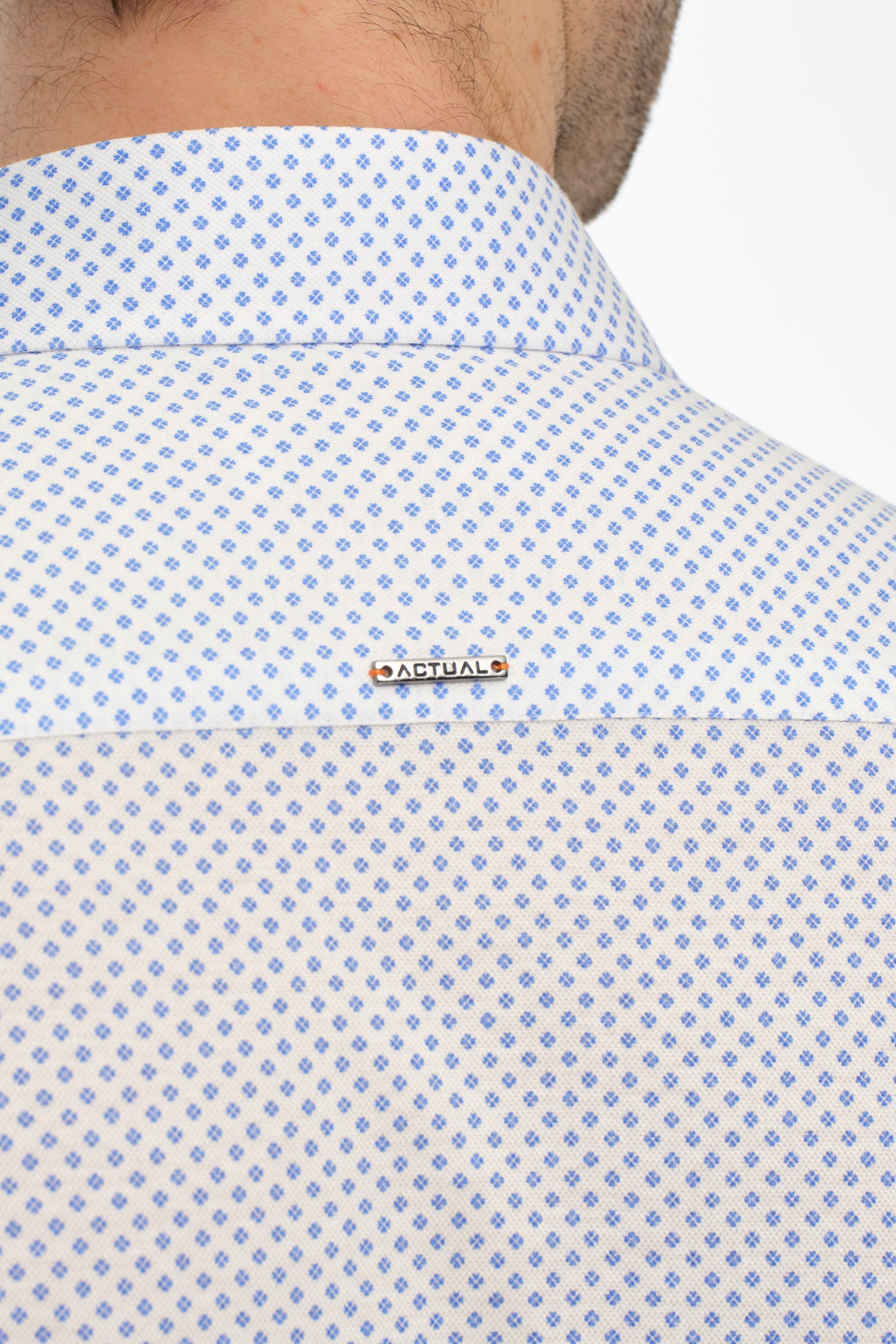 Bedrucktes Strick-Baumwollhemd | Weiche Alltags-Eleganz aus 100% Baumwolle – Modell 2034