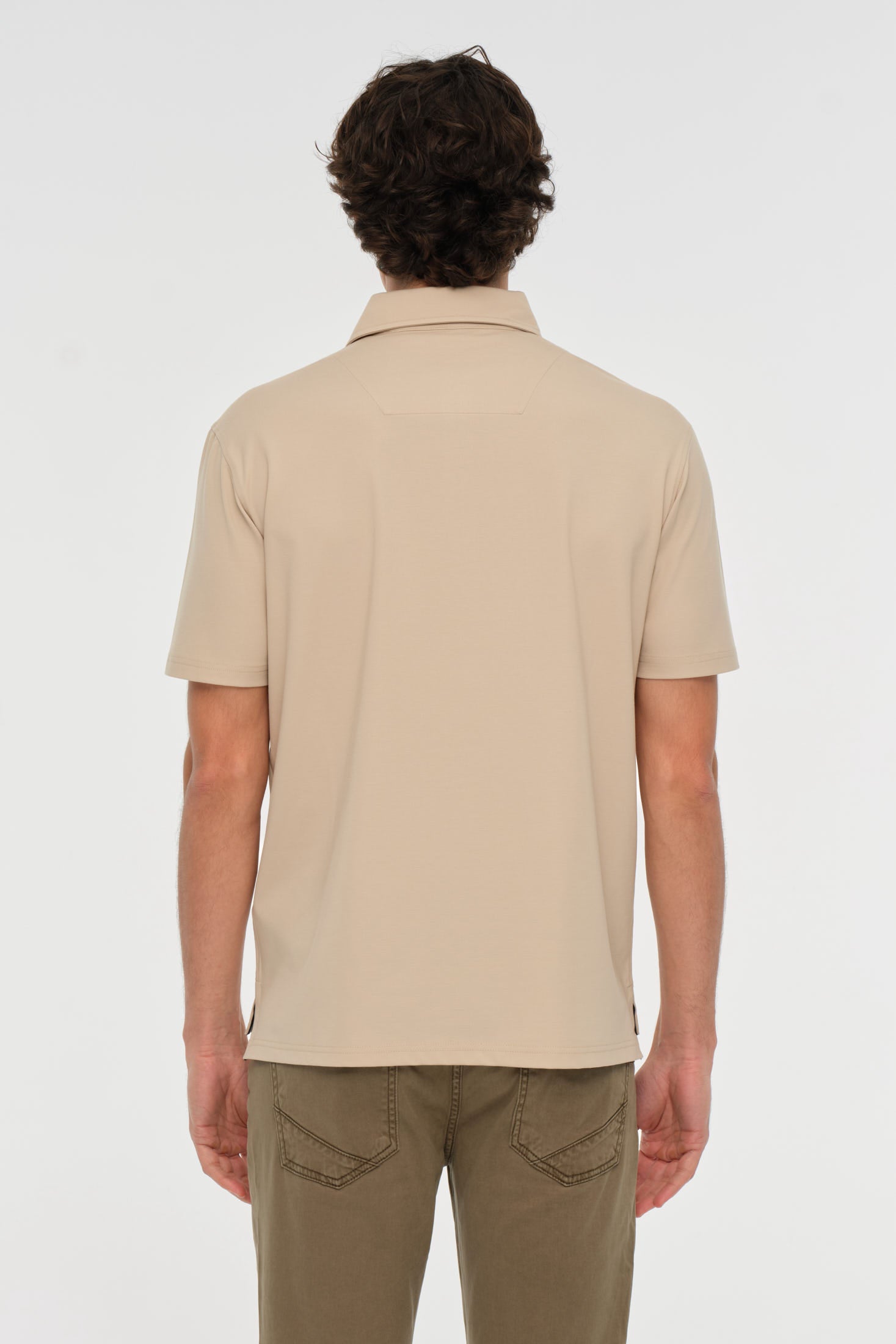 Getailleerde knit polo | Premium stretch stof voor moderne business casual – Model 8038