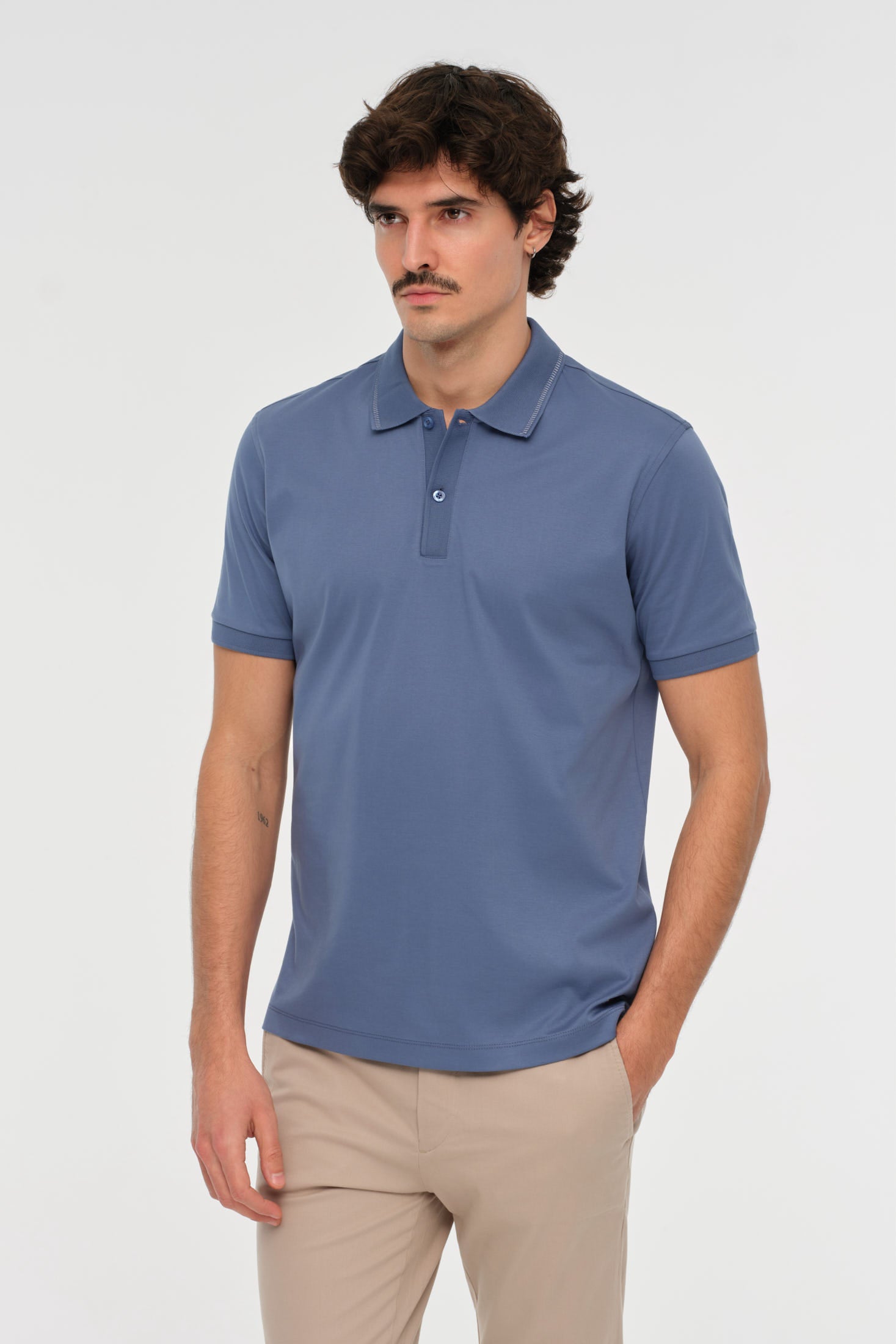 Mercerized Cotton Polo Shirt | Refined Everyday Essential – Model 8034