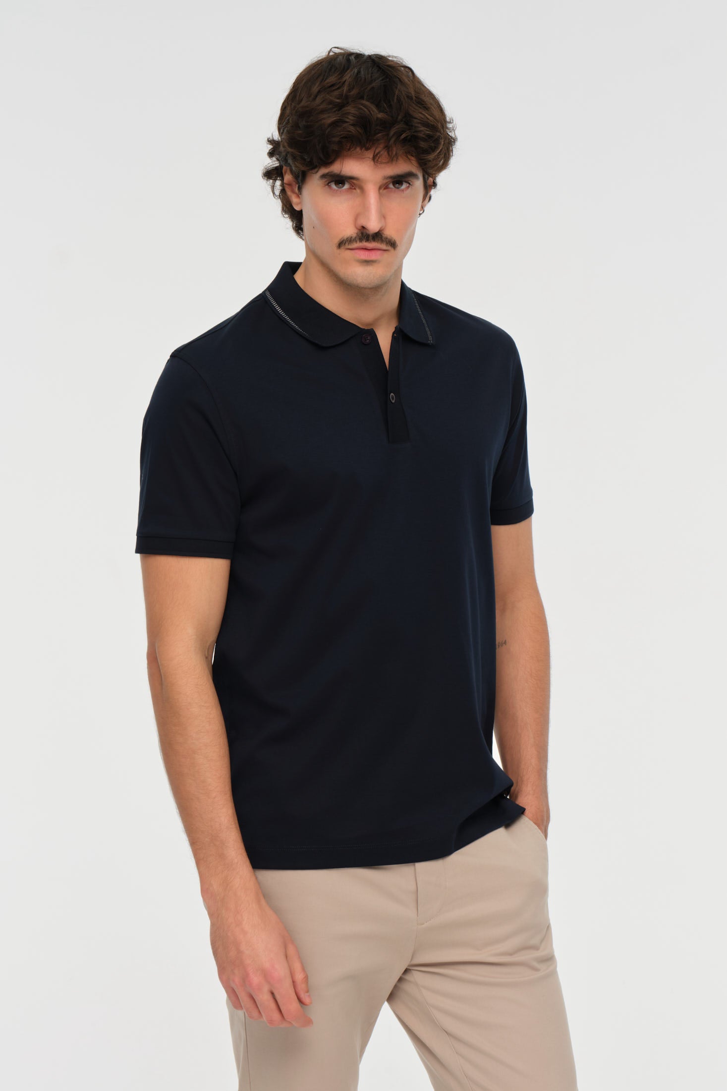 Mercerized Cotton Polo Shirt | Refined Everyday Essential – Model 8034