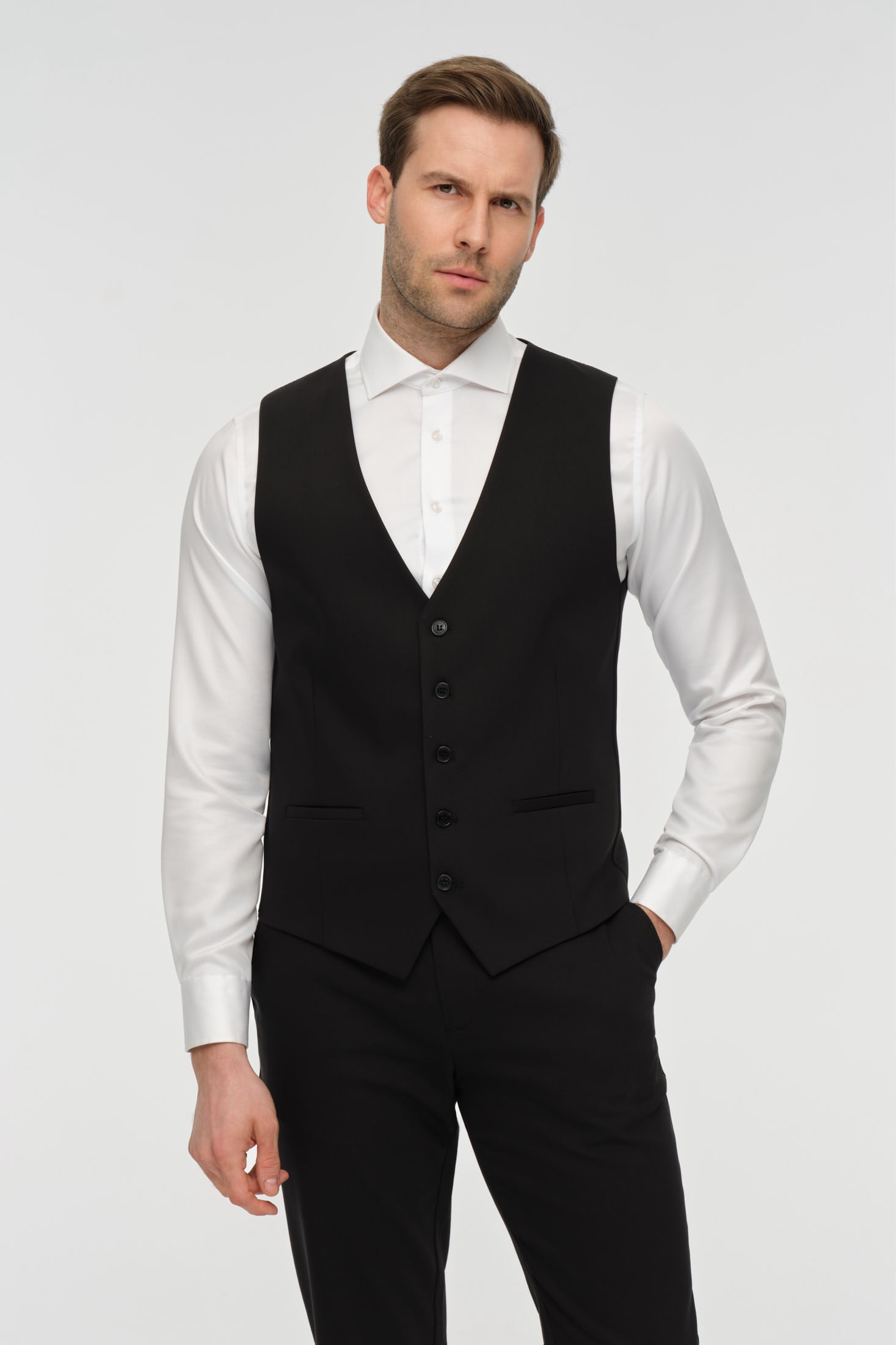 Getailleerd gilet | Clean Formal Essential – Model W-001
