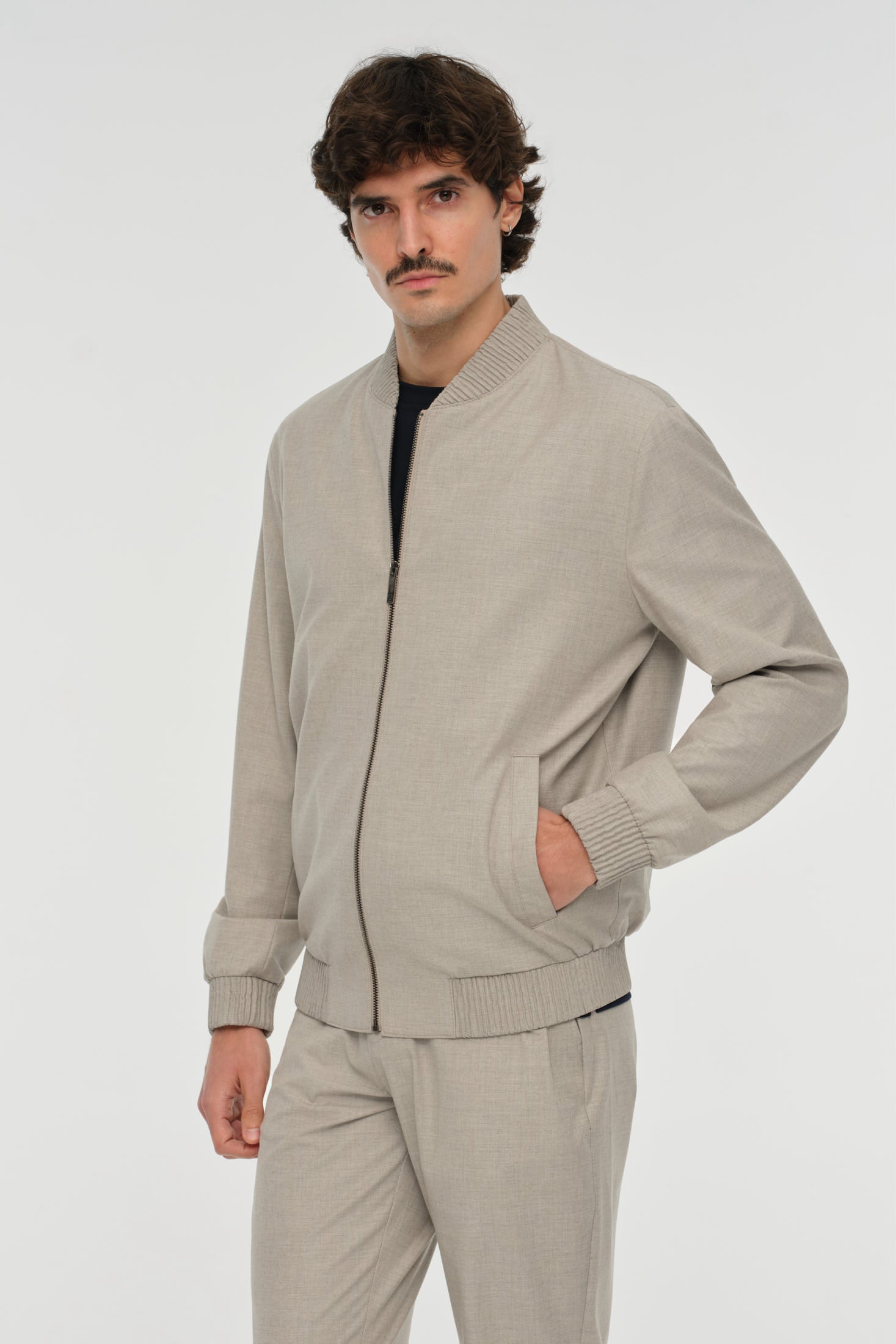 Tailored Bomber Set | Modern Smart Casual Suit – Model 4081