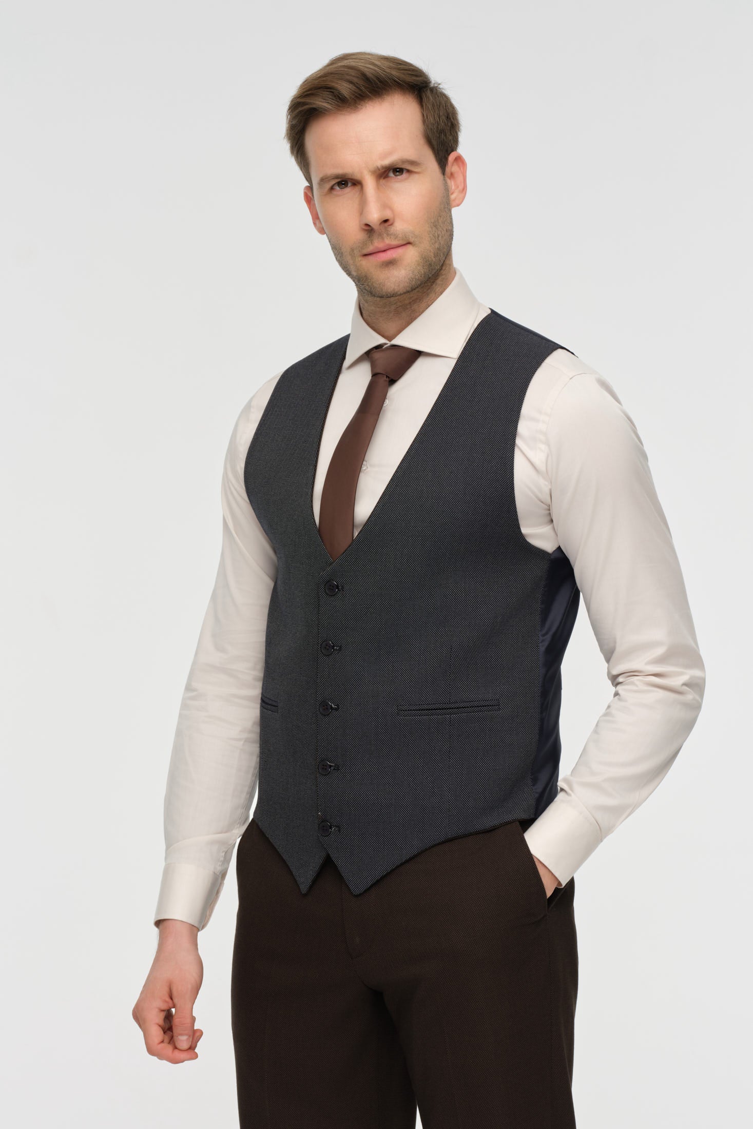 Tailored Vest | Reversible Double-Sided Design – Model W-003
