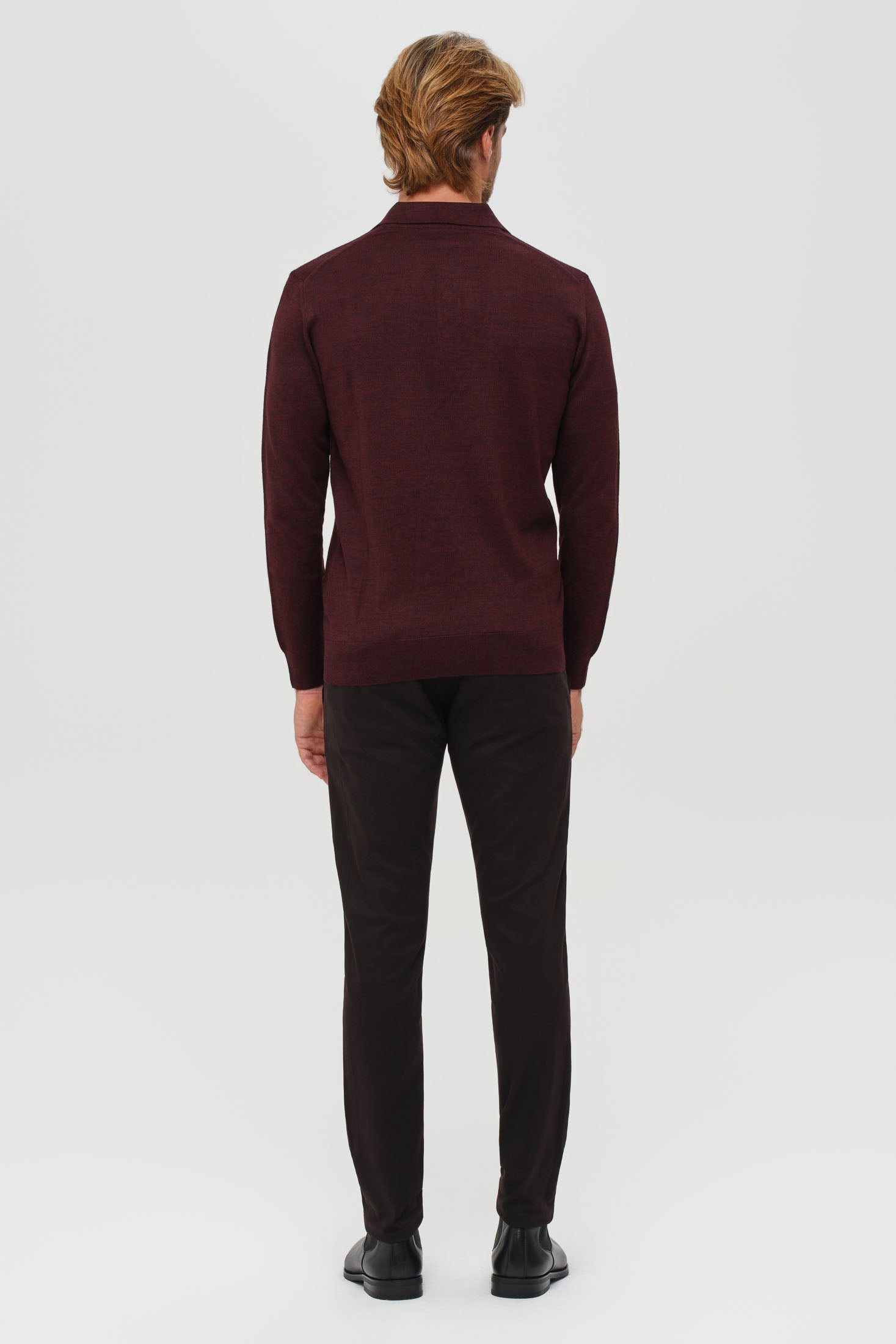 Men’s Premium Long-Sleeve Knit Pullover – Wool Blend Comfort | Style 8014