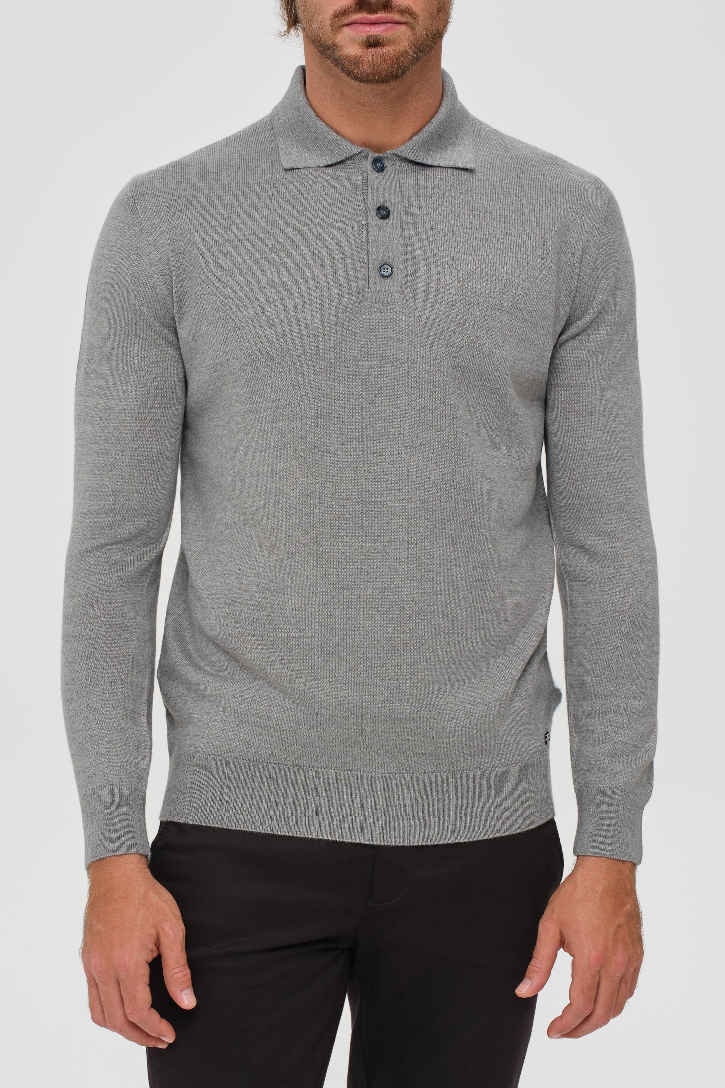 Men’s Premium Long-Sleeve Knit Pullover – Wool Blend Comfort | Style 8014