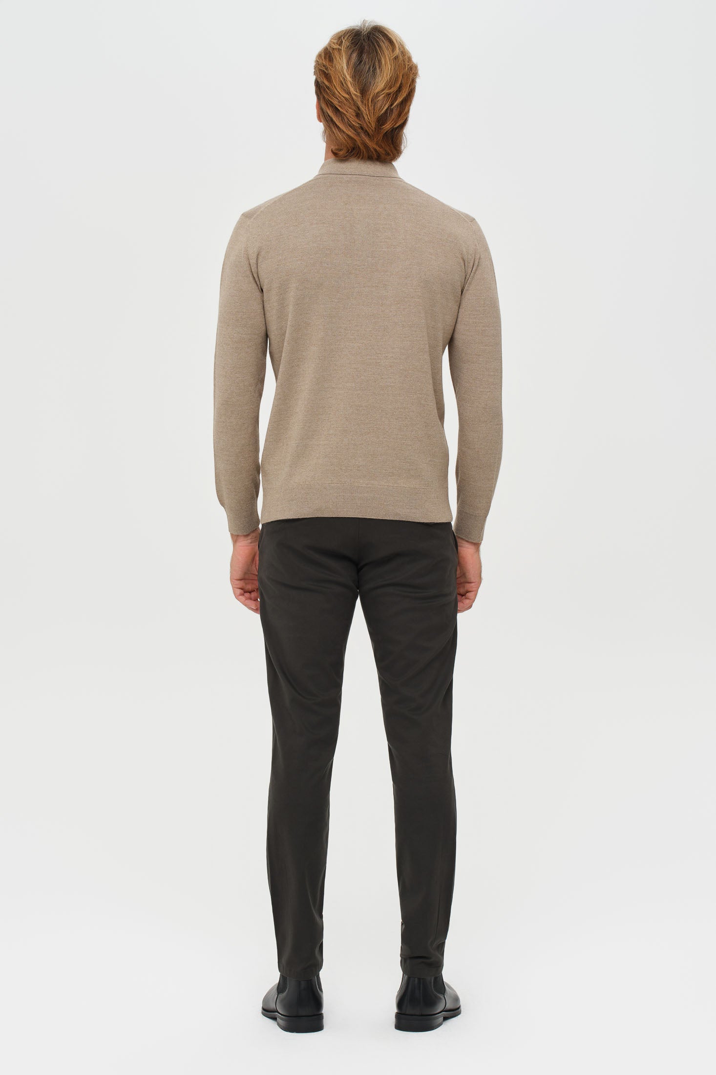 Men’s Premium Long-Sleeve Knit Pullover – Wool Blend Comfort | Style 8014