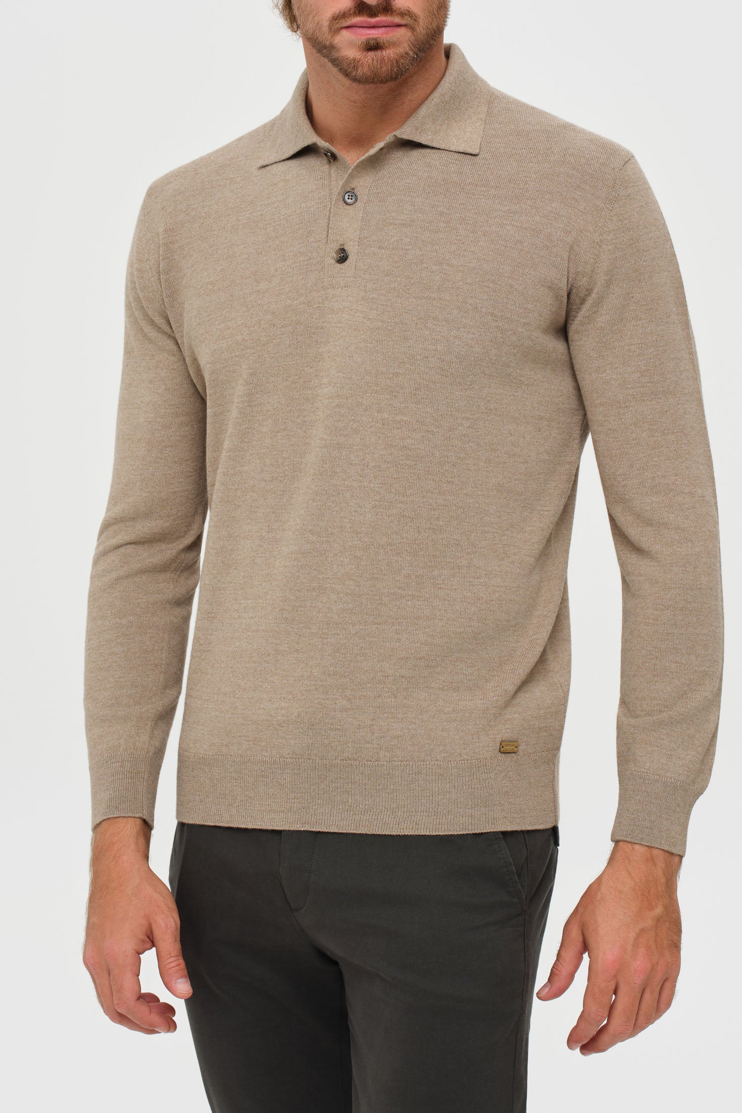 Men’s Premium Long-Sleeve Knit Pullover – Wool Blend Comfort | Style 8014