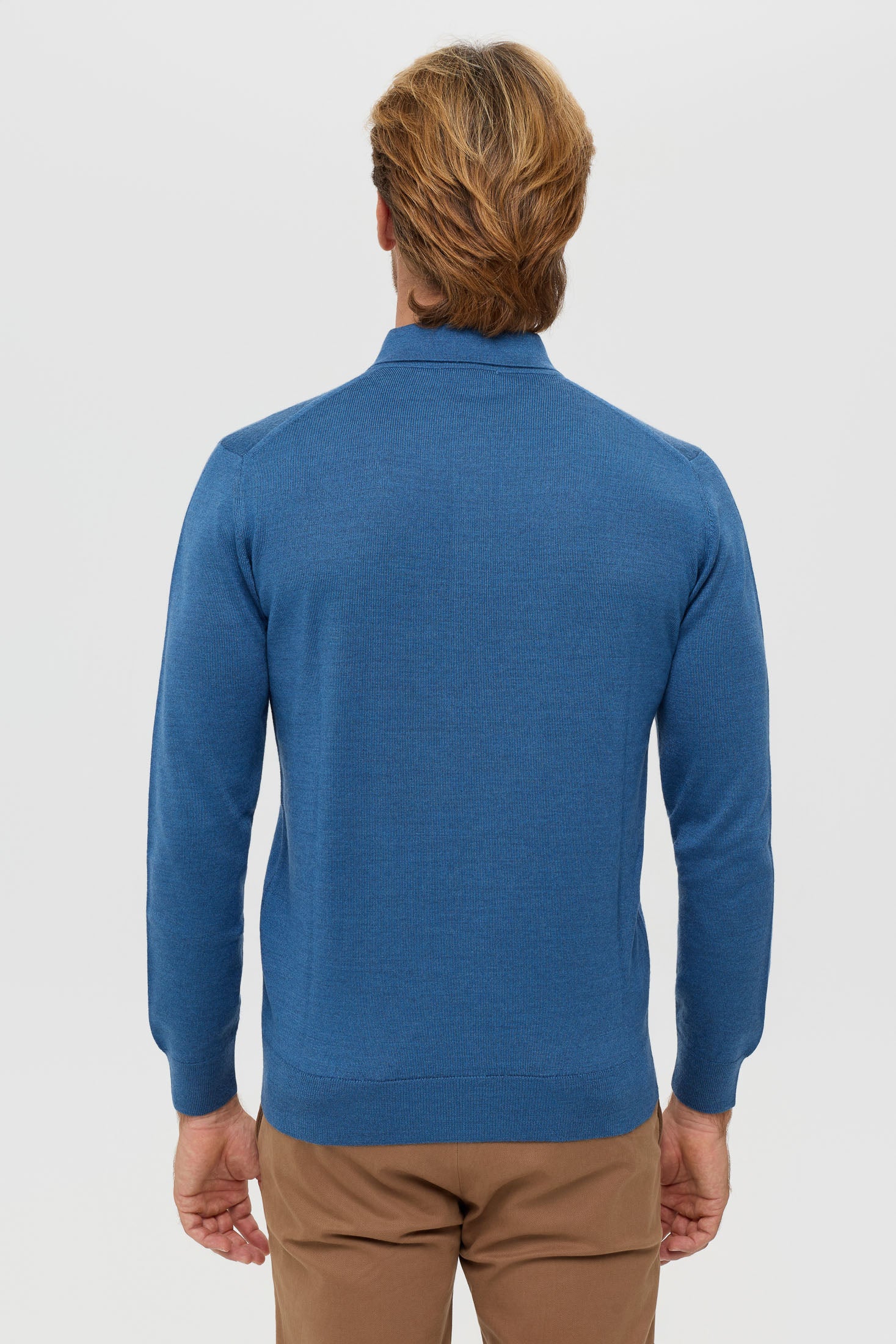 Men’s Premium Long-Sleeve Knit Pullover – Wool Blend Comfort | Style 8014