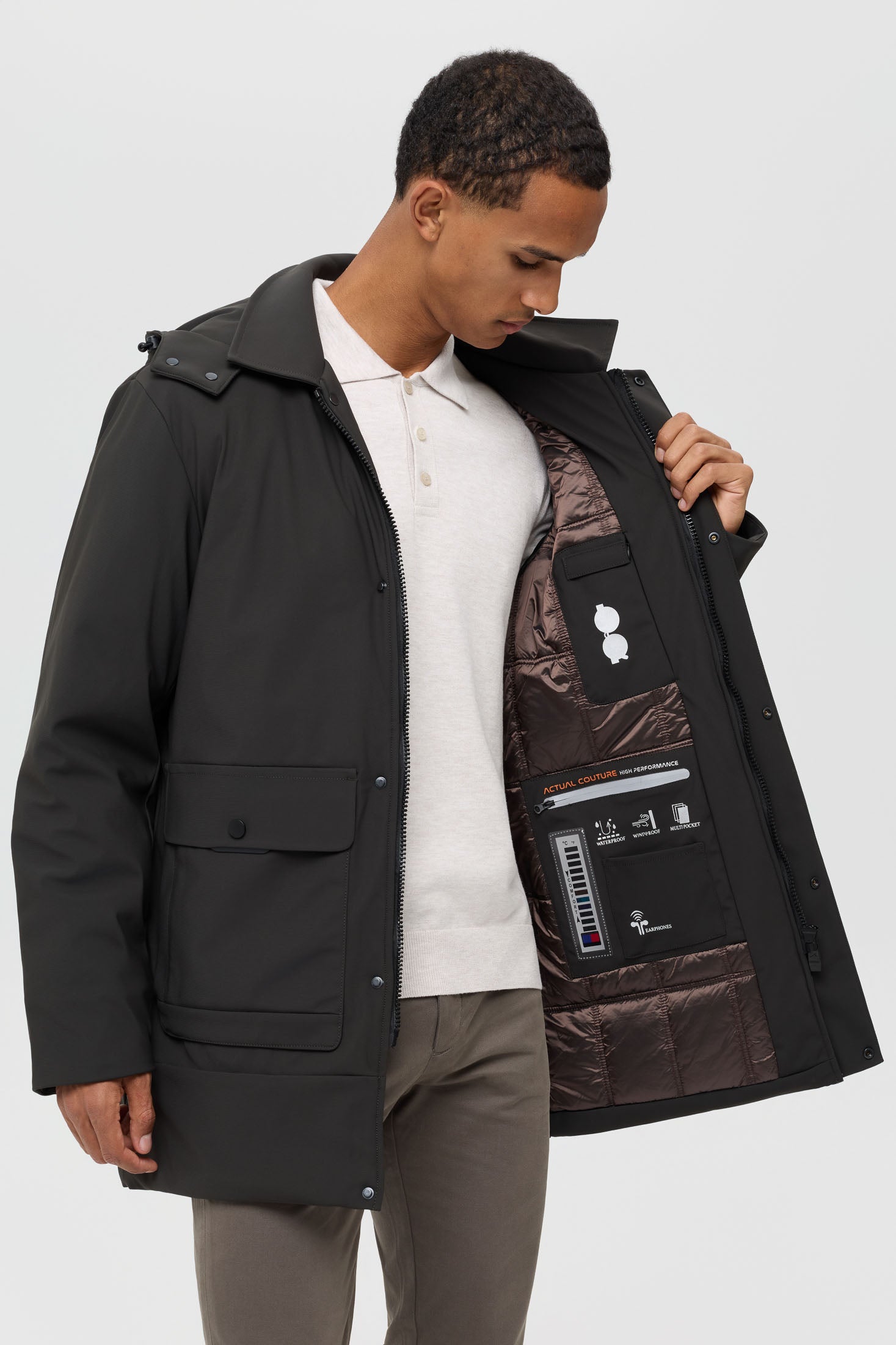 Hochwertiger Herren-Steppmantel – Technisches Isoliergewebe | Modell 6062